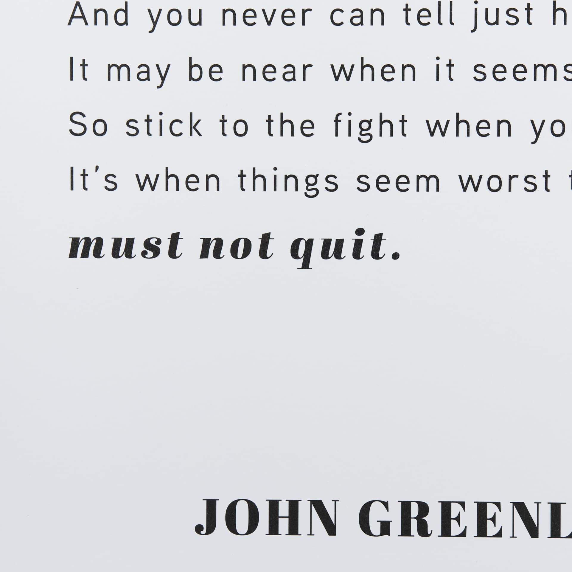 Don't Quit by Mercana Studio a Framed Art Print Matted under Glass — product photograph