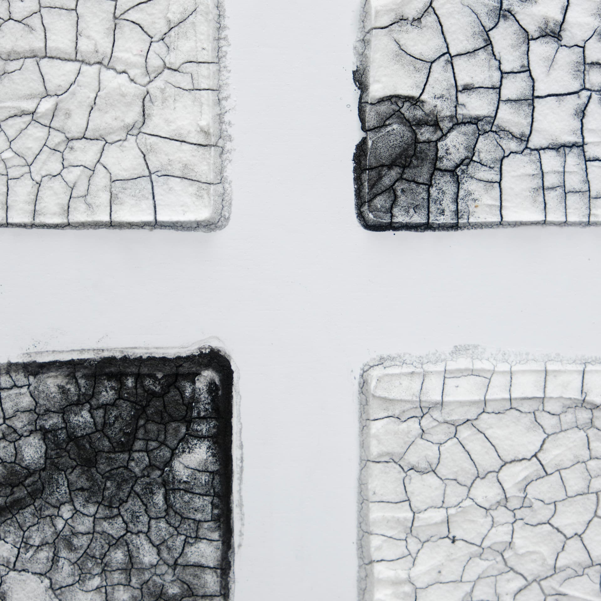 Cracking Blocks by Studio M a handmade Original Framed Artwork under Glass — product photograph