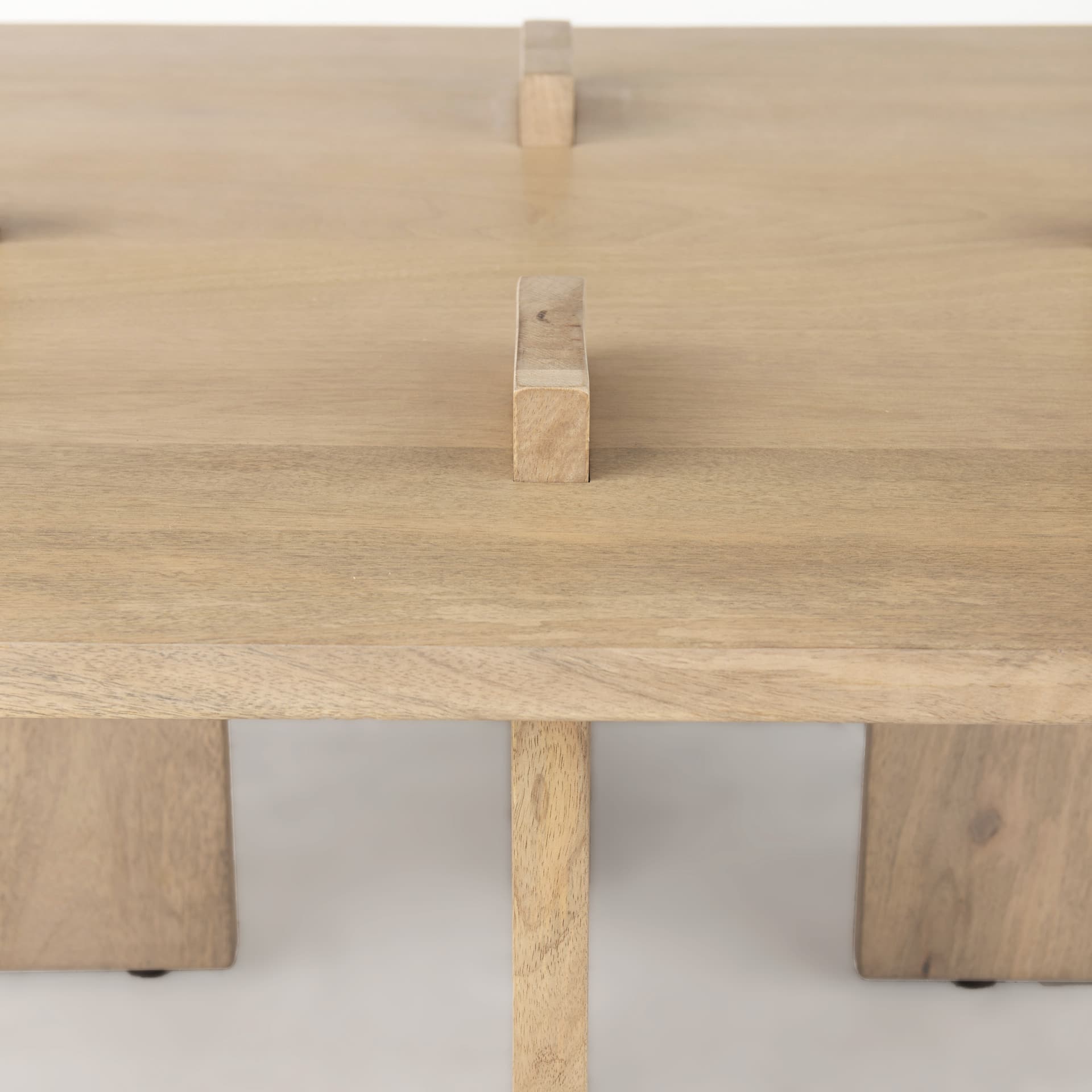 Aida 56 x 34 Rectangular Light Brown Wood Coffee Table — product photograph