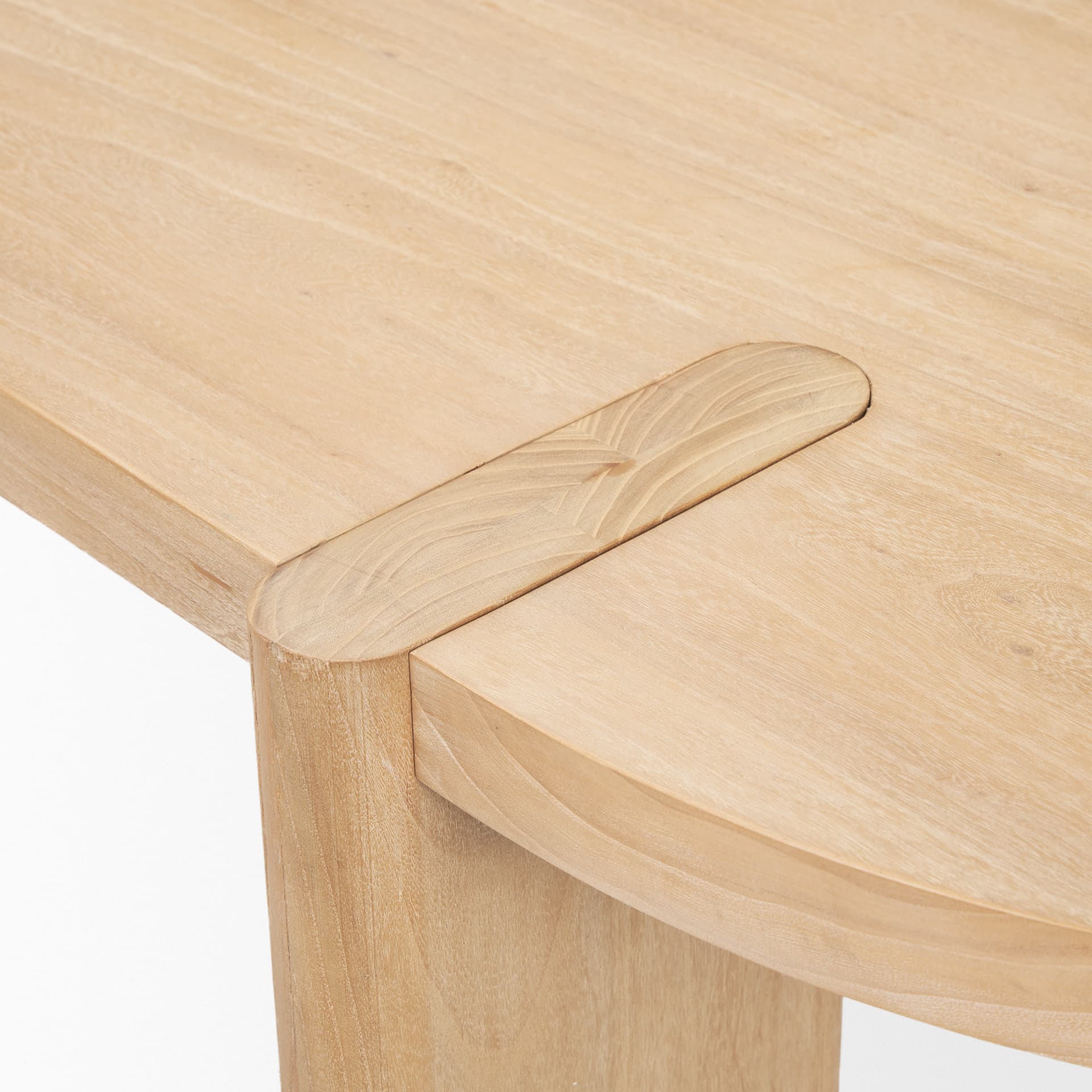 Sohan 91"L x 38"W Oval Dining Table | Light Brown Wood | Seats 8 — product photograph