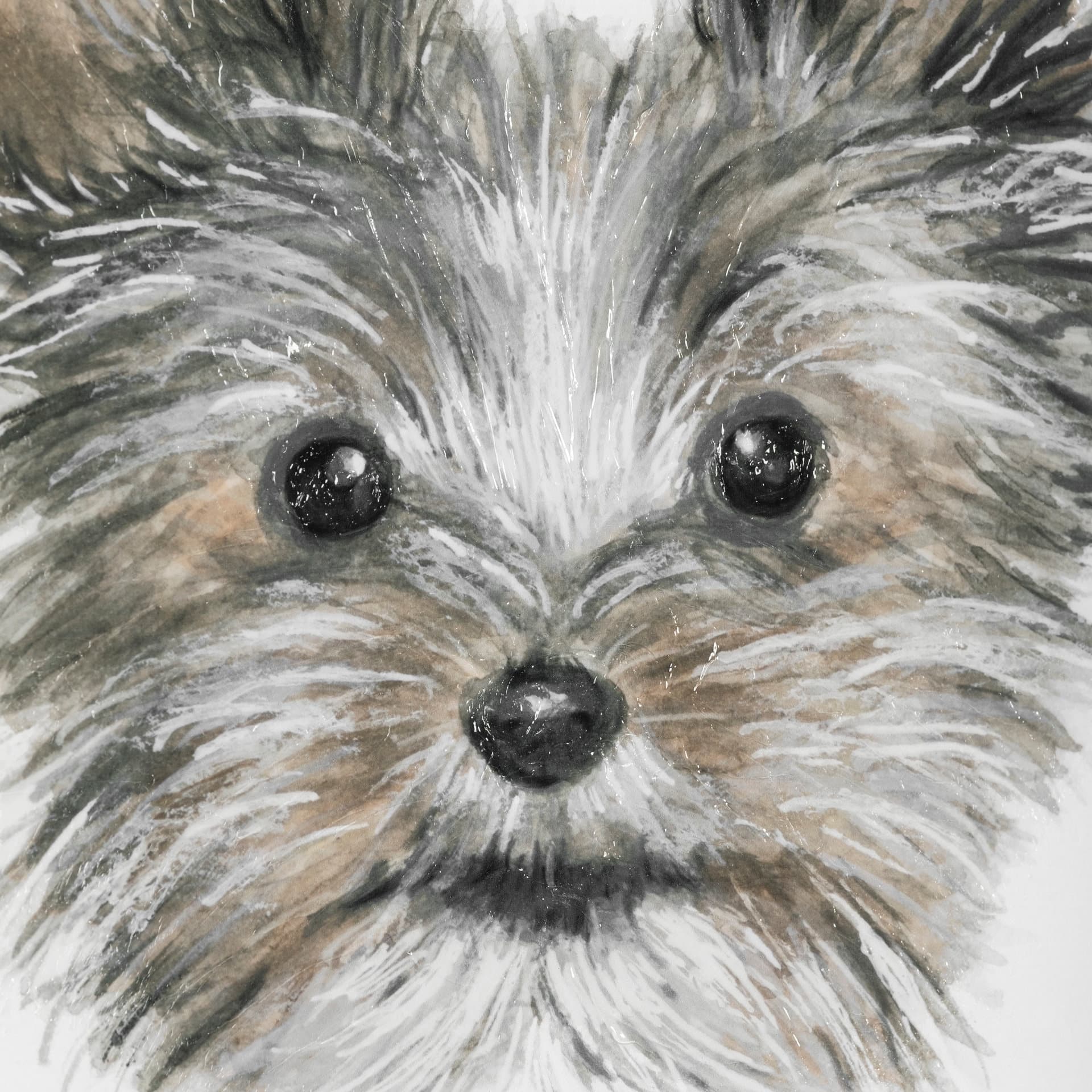 Eddie (Yorkie 1) by Mercana Studio a Hand Embellished Textured Framed Art Print Matted under Glass — product photograph
