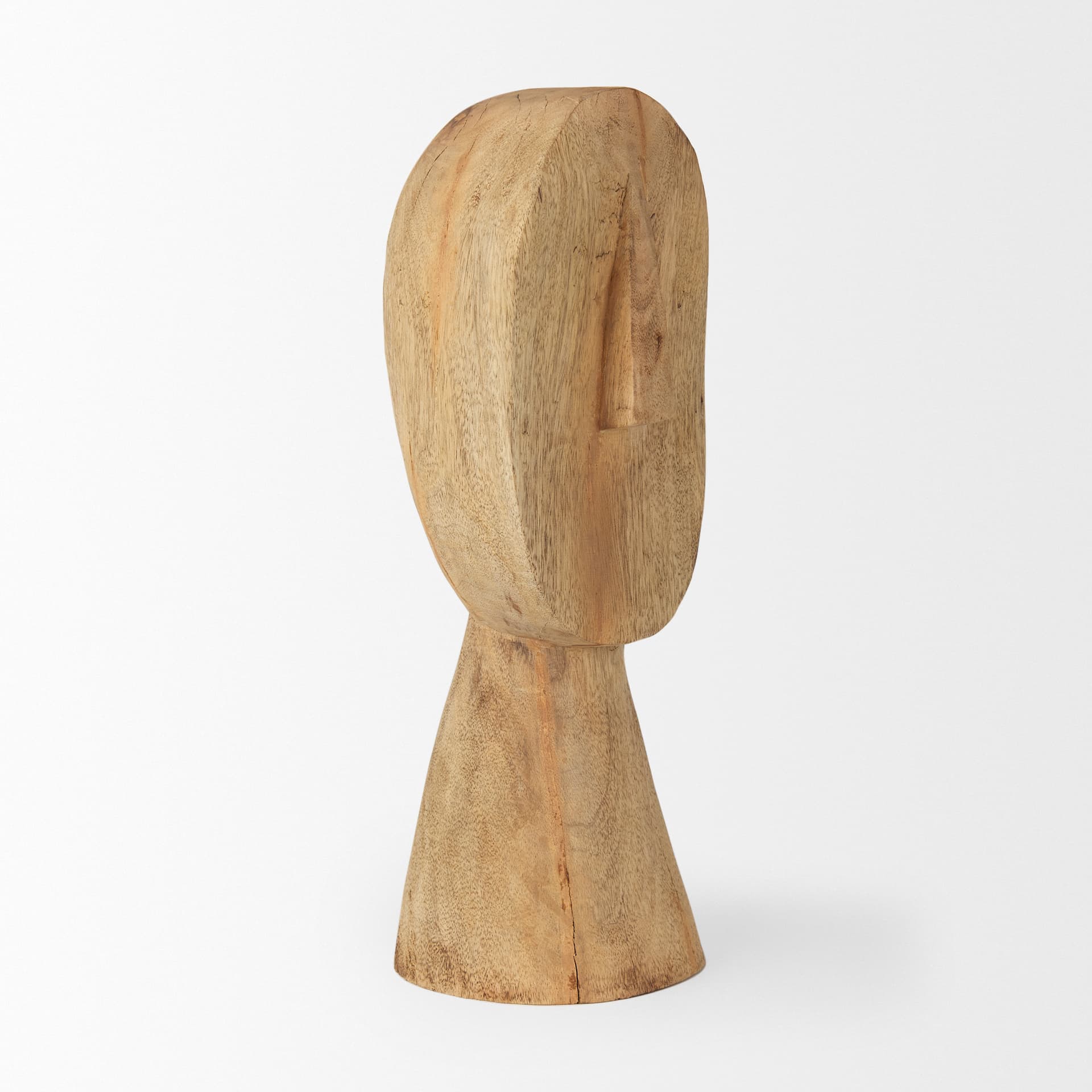 Ivan Large Wooden Head Sculpture — product photograph