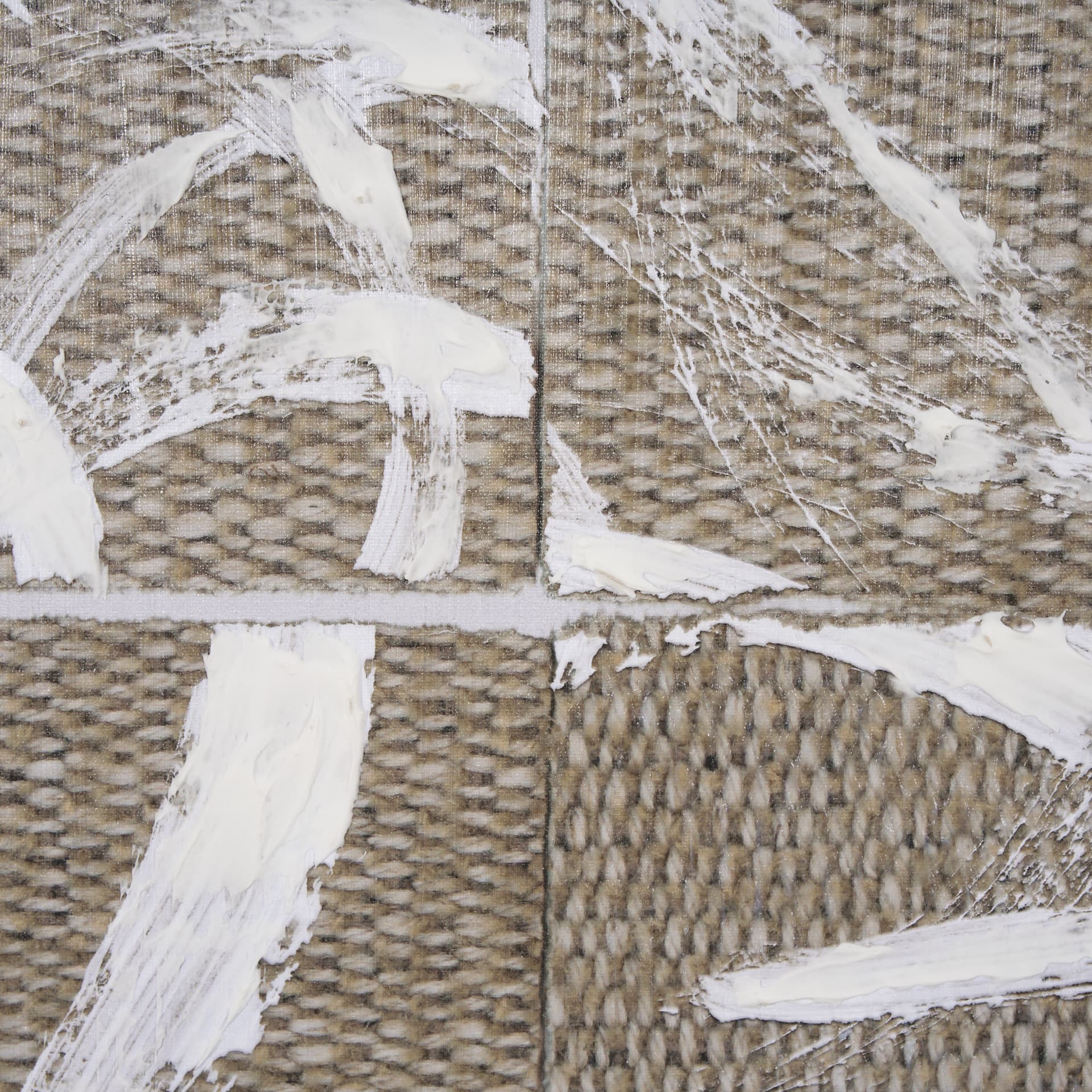 Woven Textile by Mercana Studio a Hand Embellished Textured Framed Canvas — product photograph