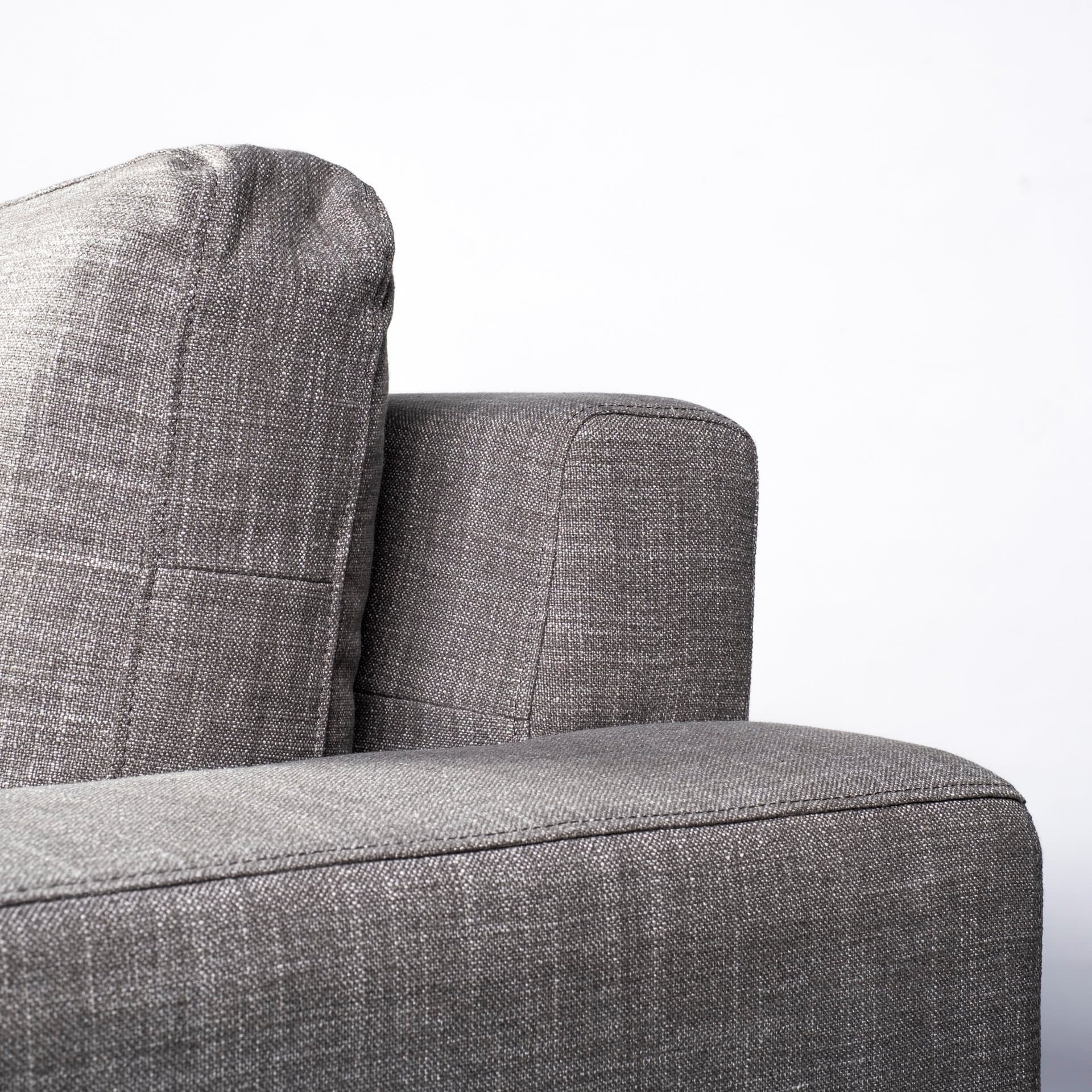 Colburne II 95" Gray Upholstered Three Seater Sofa — product photograph