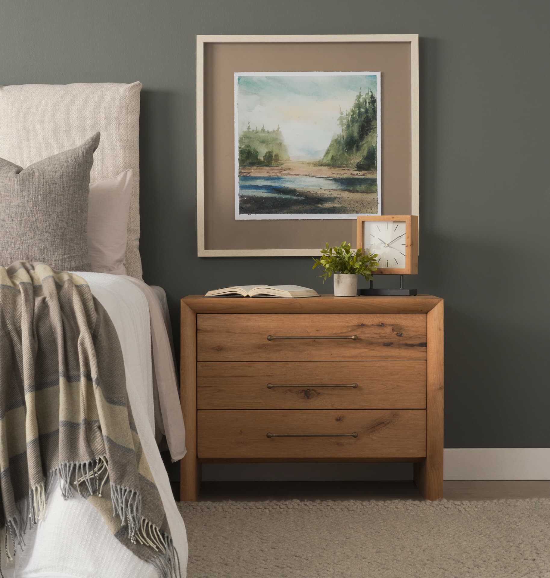 Shoreline Beauty I by Mercana Studio Hand Embelished Framed Artwork Matted under Glass — in a styled room