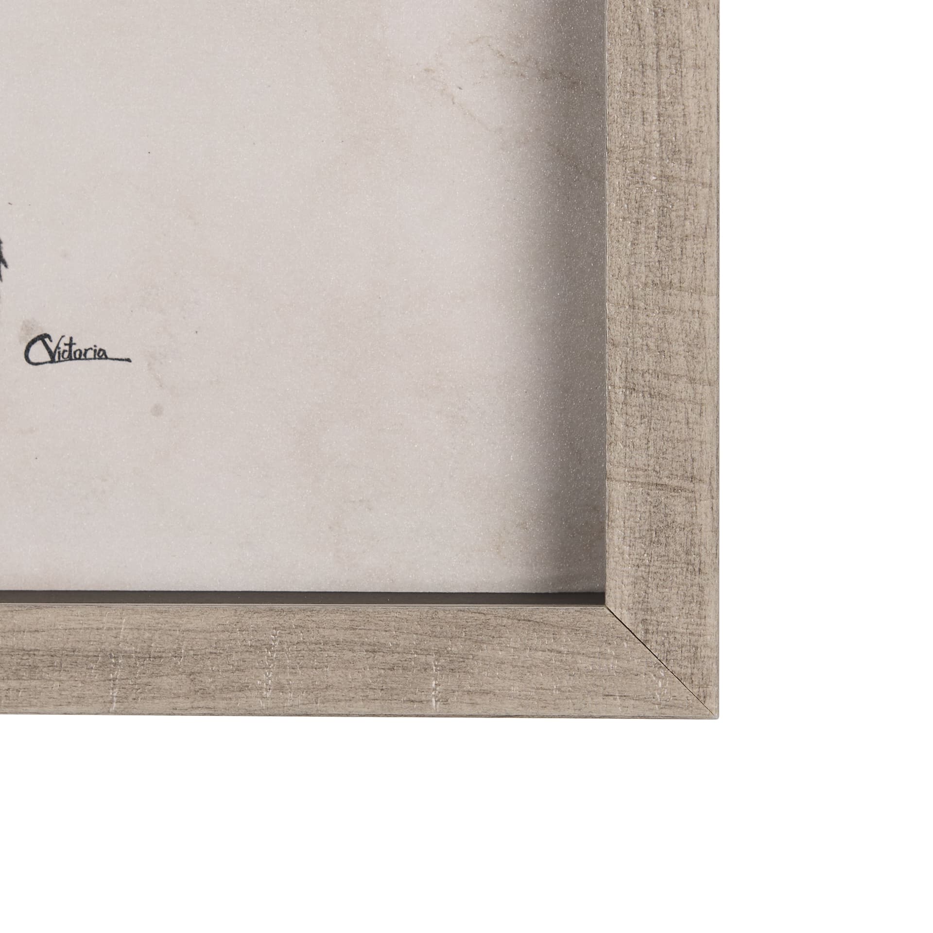 Thistle With Bumblebee Drawing IV Mercana Studio Hand Embellished Framed Art Print Matted under Glas — product photograph