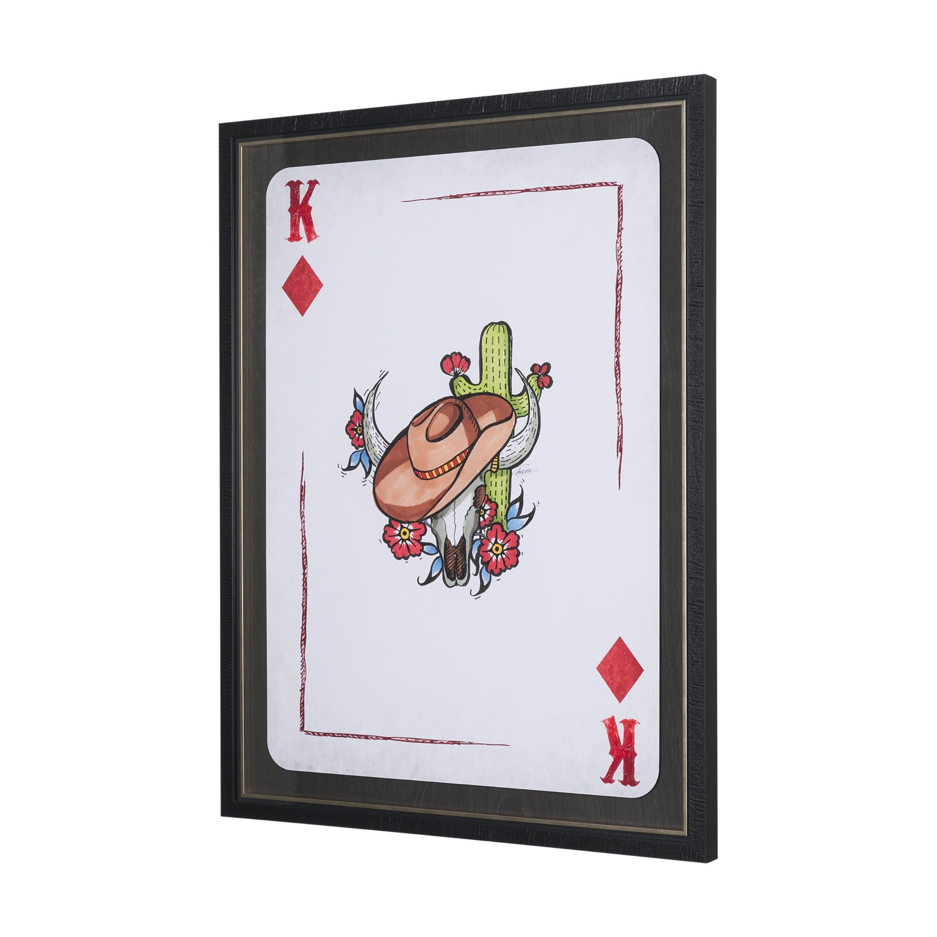 Wild West IV by Mercana Studio Hand-Embellished Framed Artwork Matted under Glass — product photograph