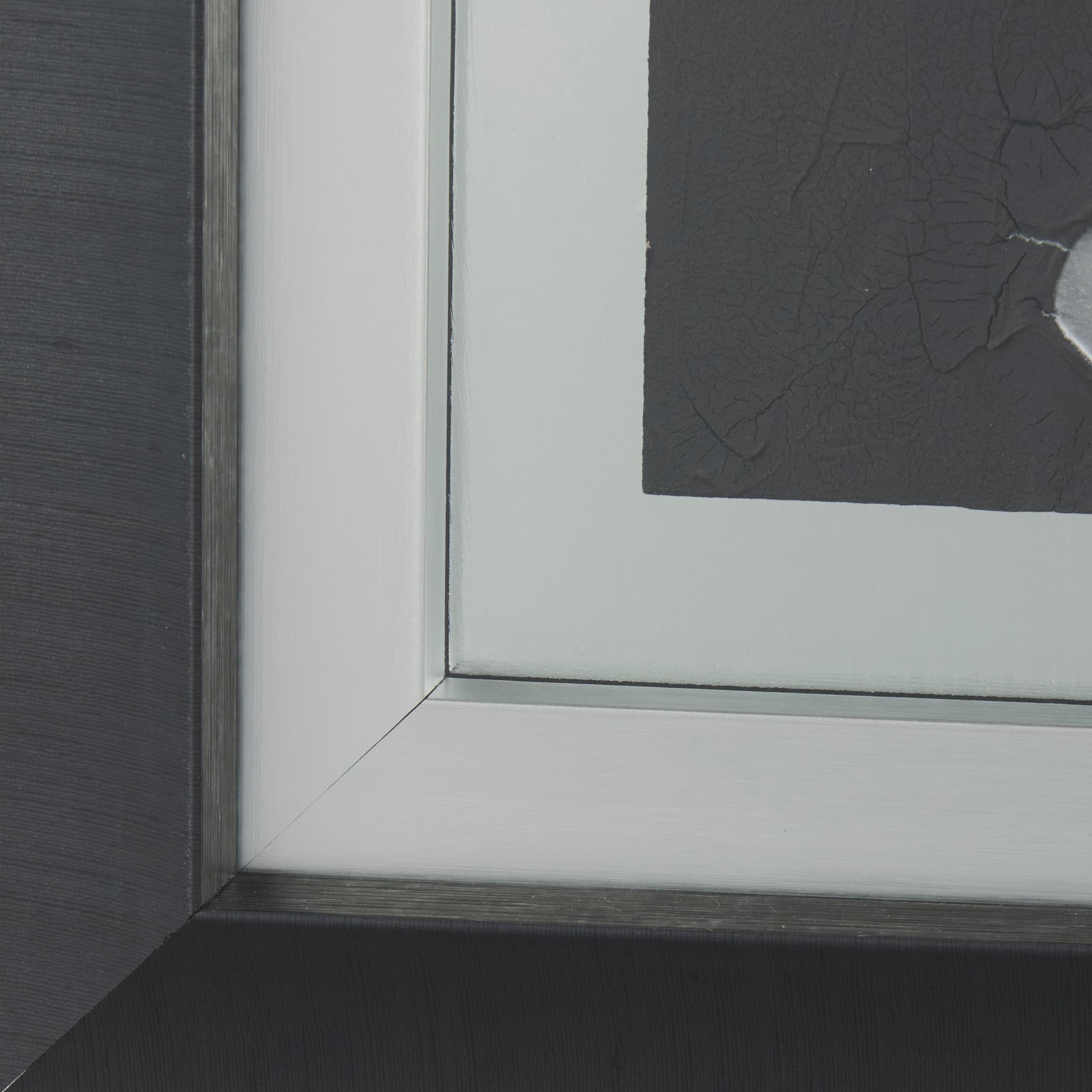 Silver River by Barbara Fleming a Hand Embelished Textured Framed Art Print Matted under Glass — product photograph