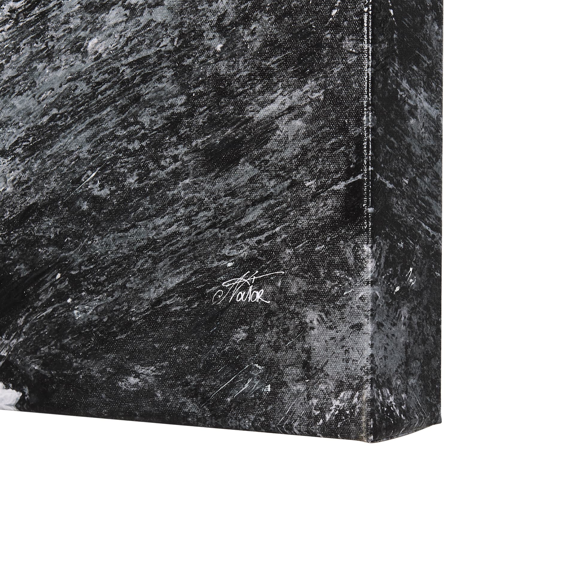 Black Composition II by Mercana Studio a Hand Embellished Textured Canvas — product photograph
