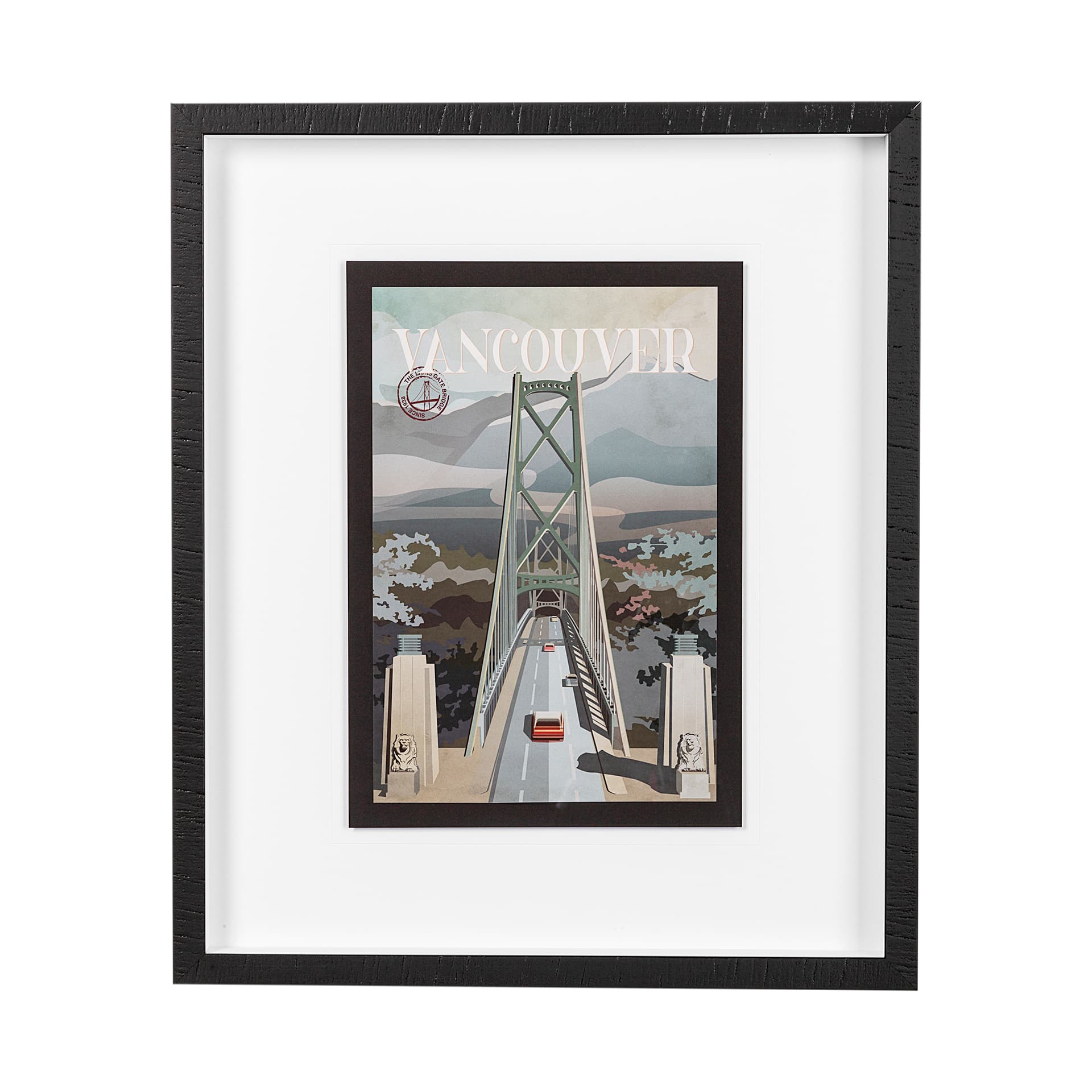 Vancouver Go Canada (M) by Mercana Studio a Framed Art Print Matted under Glass — product photograph