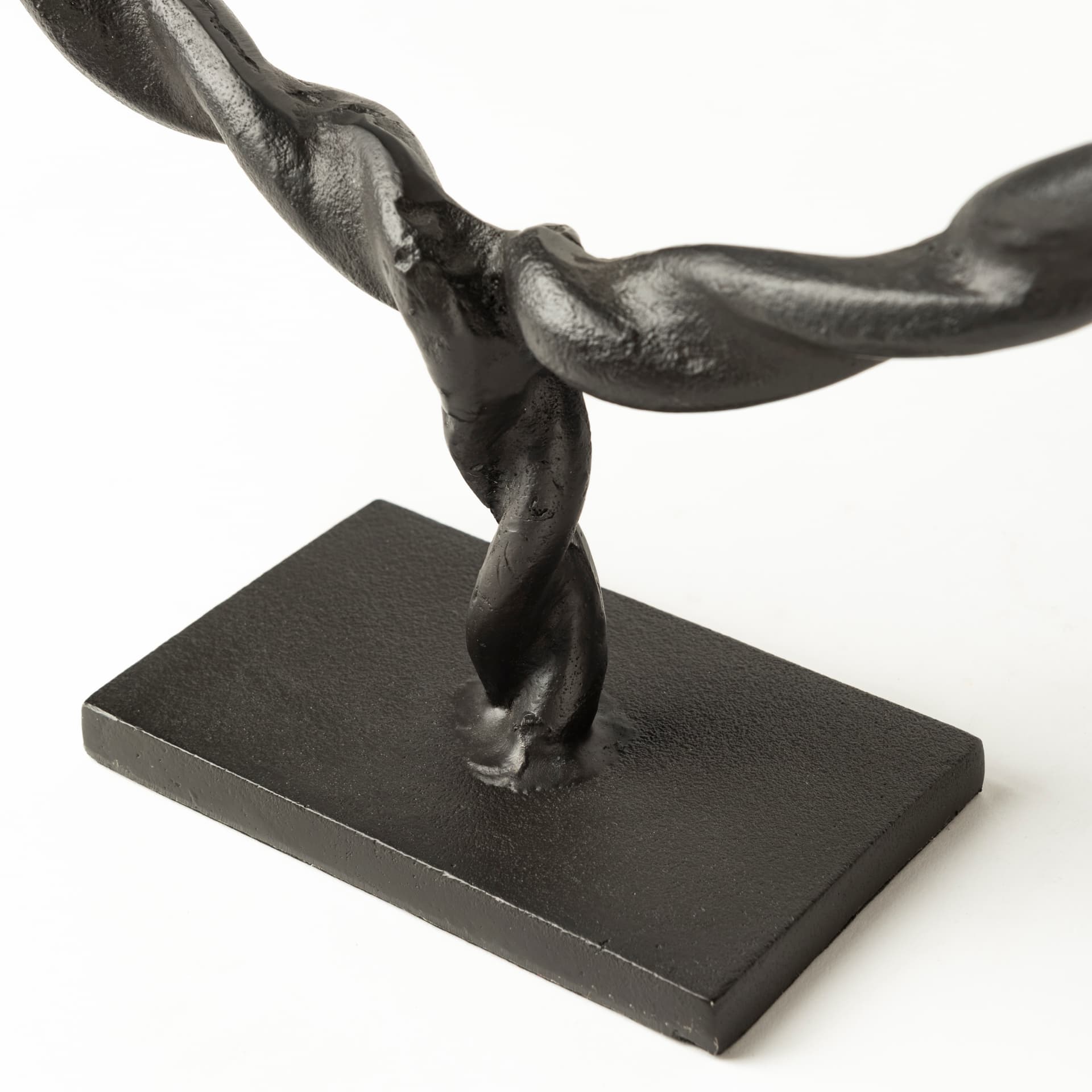 Rizwan (Small) Black Aluminum Braided Circular Object — product photograph