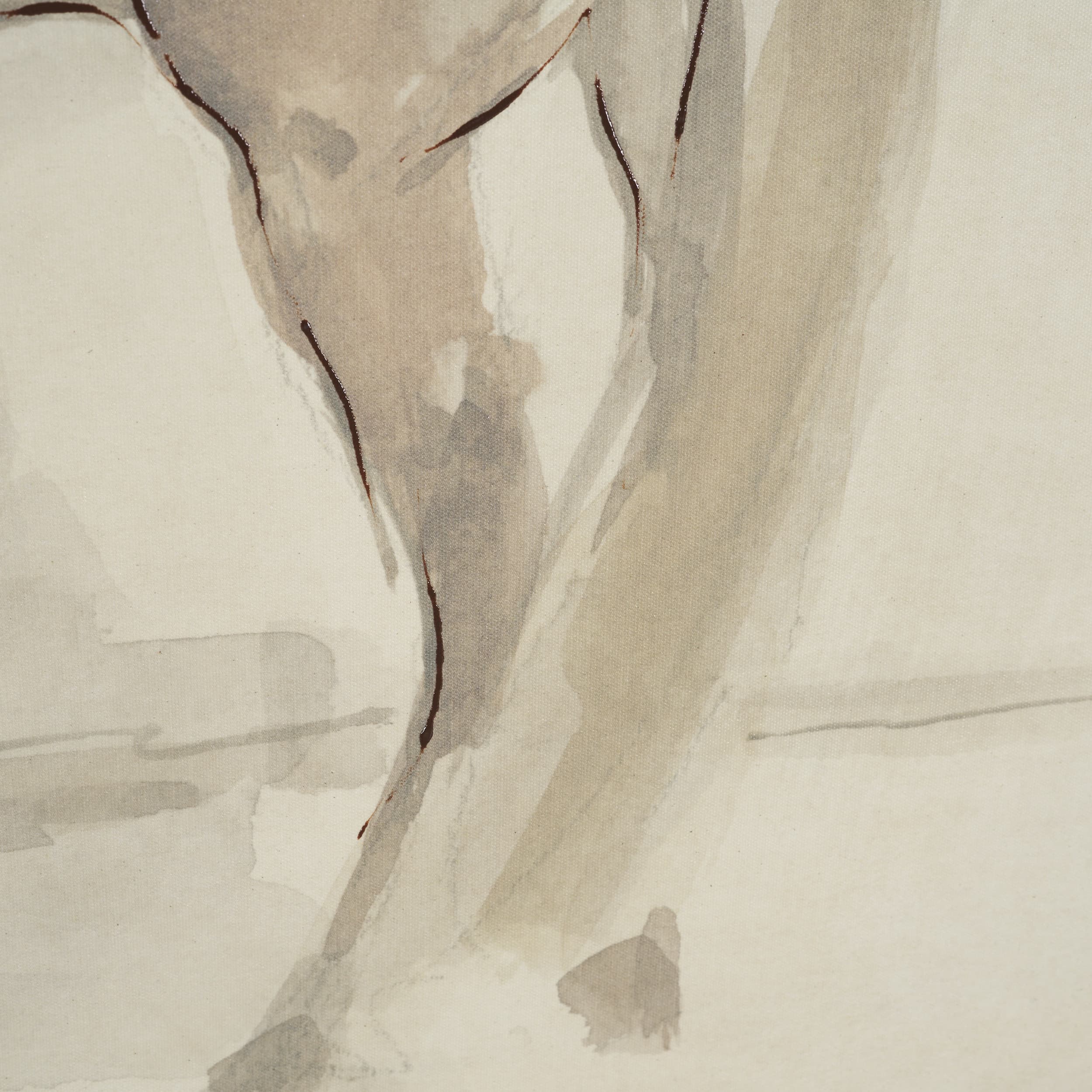 Figure Study: Equine Form II by Mercana Studio Hand-Embellished Textured Framed Canvas Artwork — product photograph