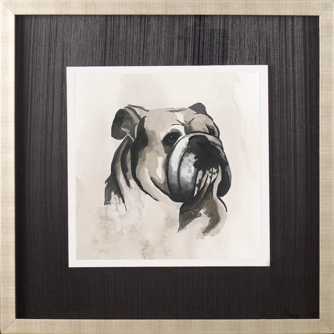 Small Inked Dogs III by Grace Popp a Hand Embellished Textured Framed Art Print Matted under Glass — product photograph