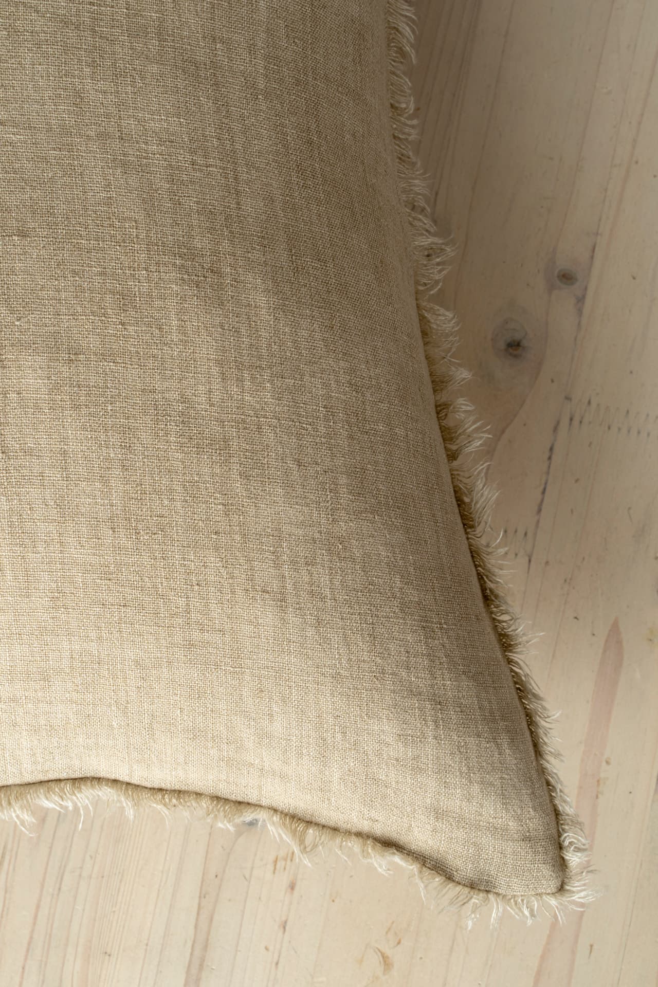 Lina 24x24 Dune Linen Decorative Pillow Cover w/Filler — product photograph