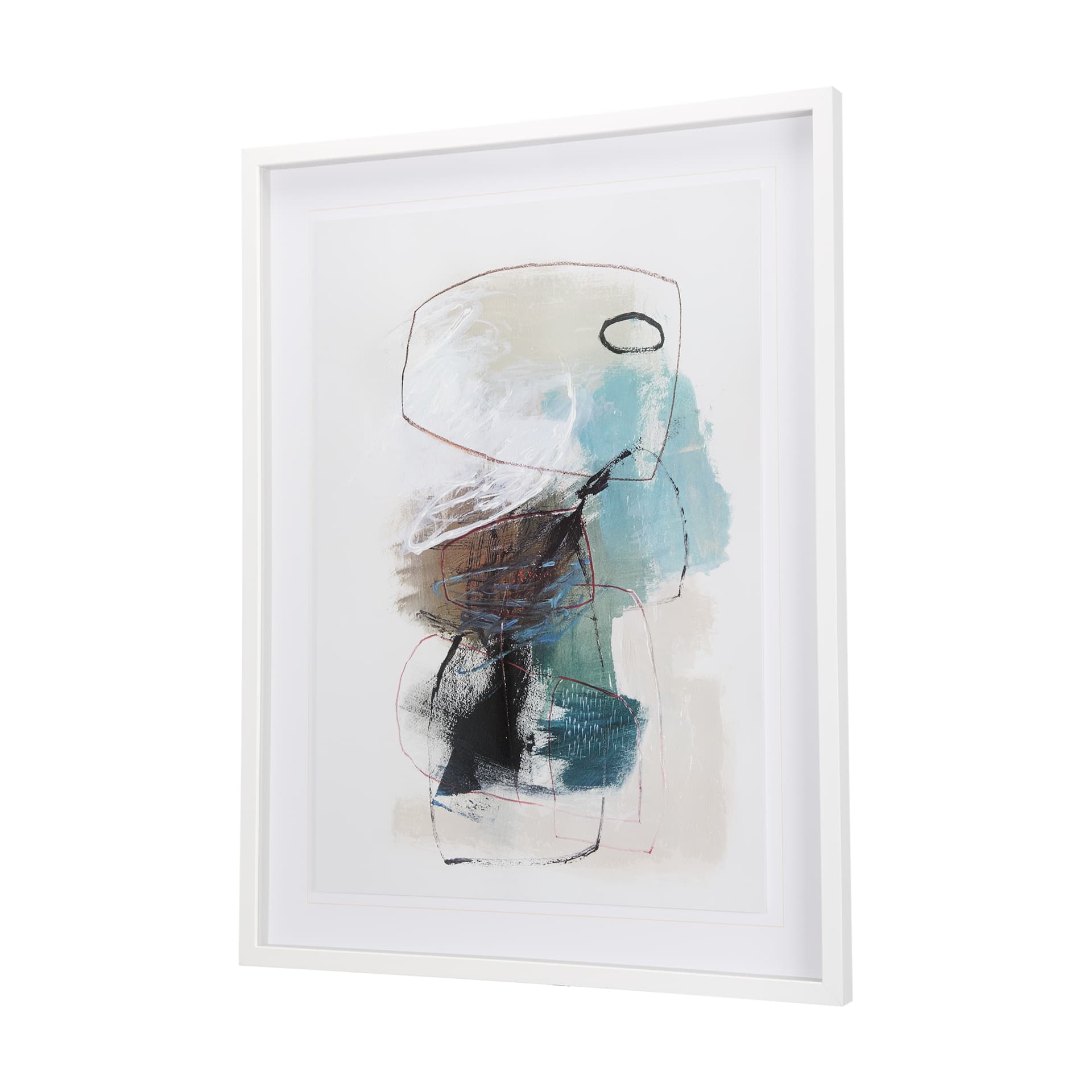 In The Middle I by Natasha Barnes a Hand Embellished Textured Framed Art Print Matted under Glass — product photograph