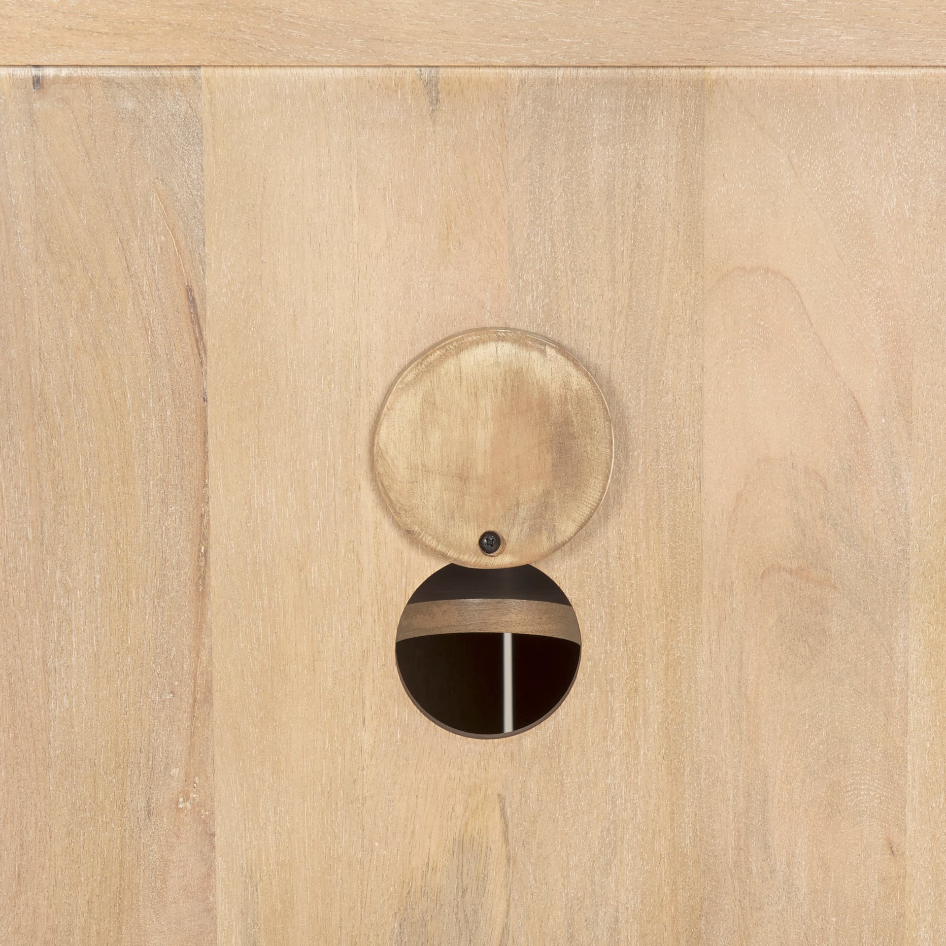 Grier 72" Light Brown Solid Wood W/ Cane Sideboard — product photograph