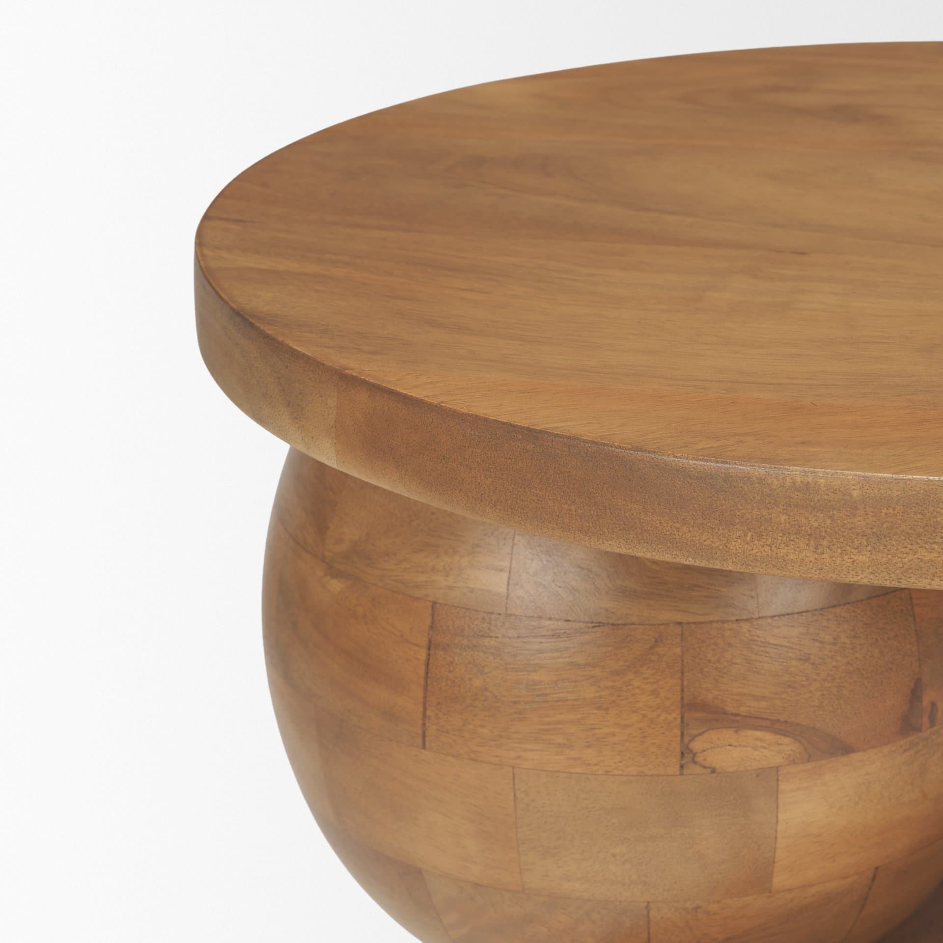 Stack Light Brown Wood Geometric Accent Table — product photograph