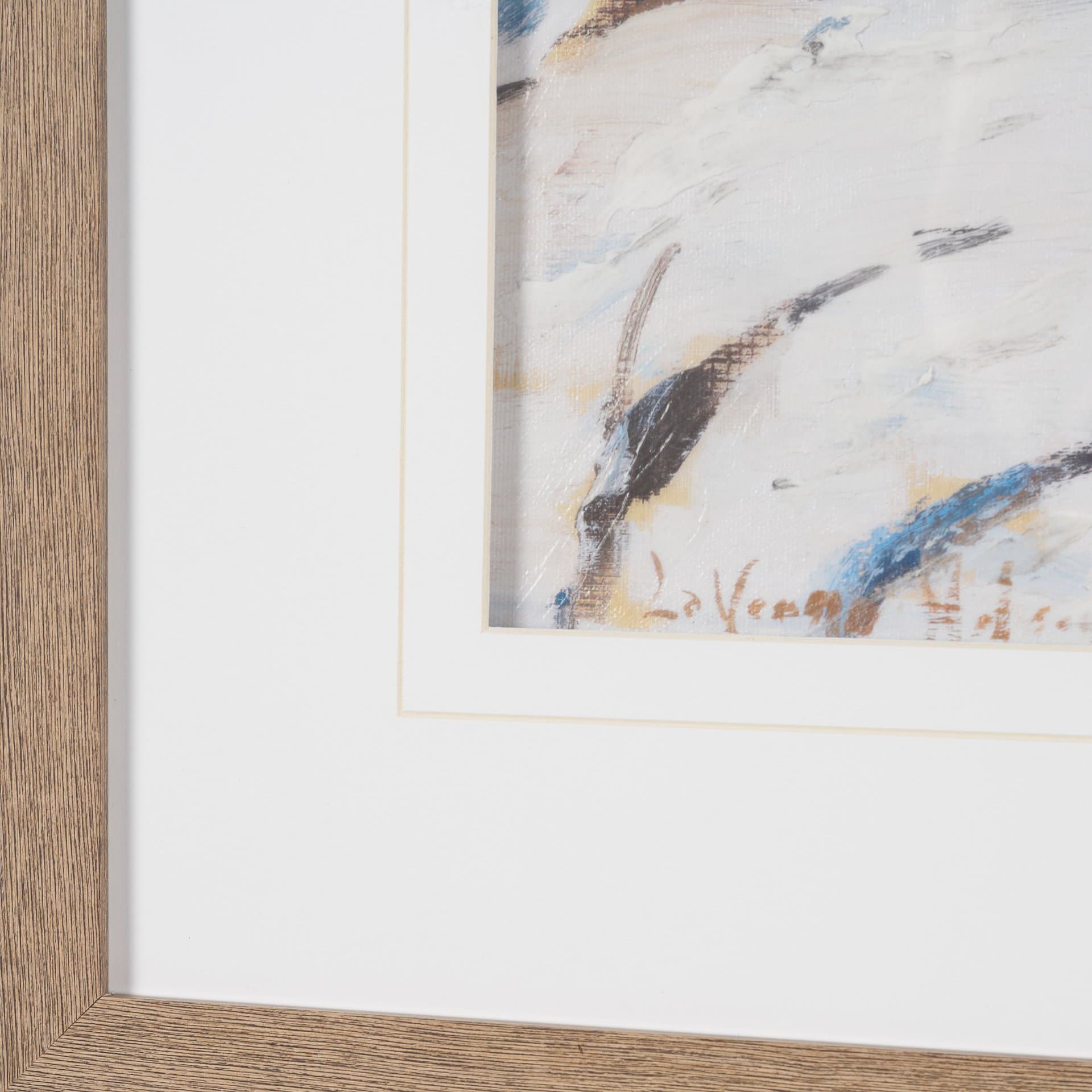 Prospector with Burros by LaVerne Nelson Black Hand-Embellished Framed Artwork Matted under Glass — product photograph
