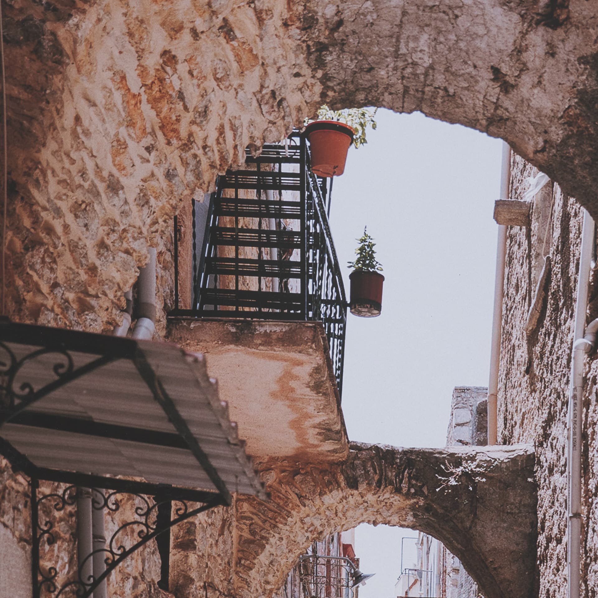 Greek Street by Kelly Frere FramedPhoto Print Matted under Glass — product photograph