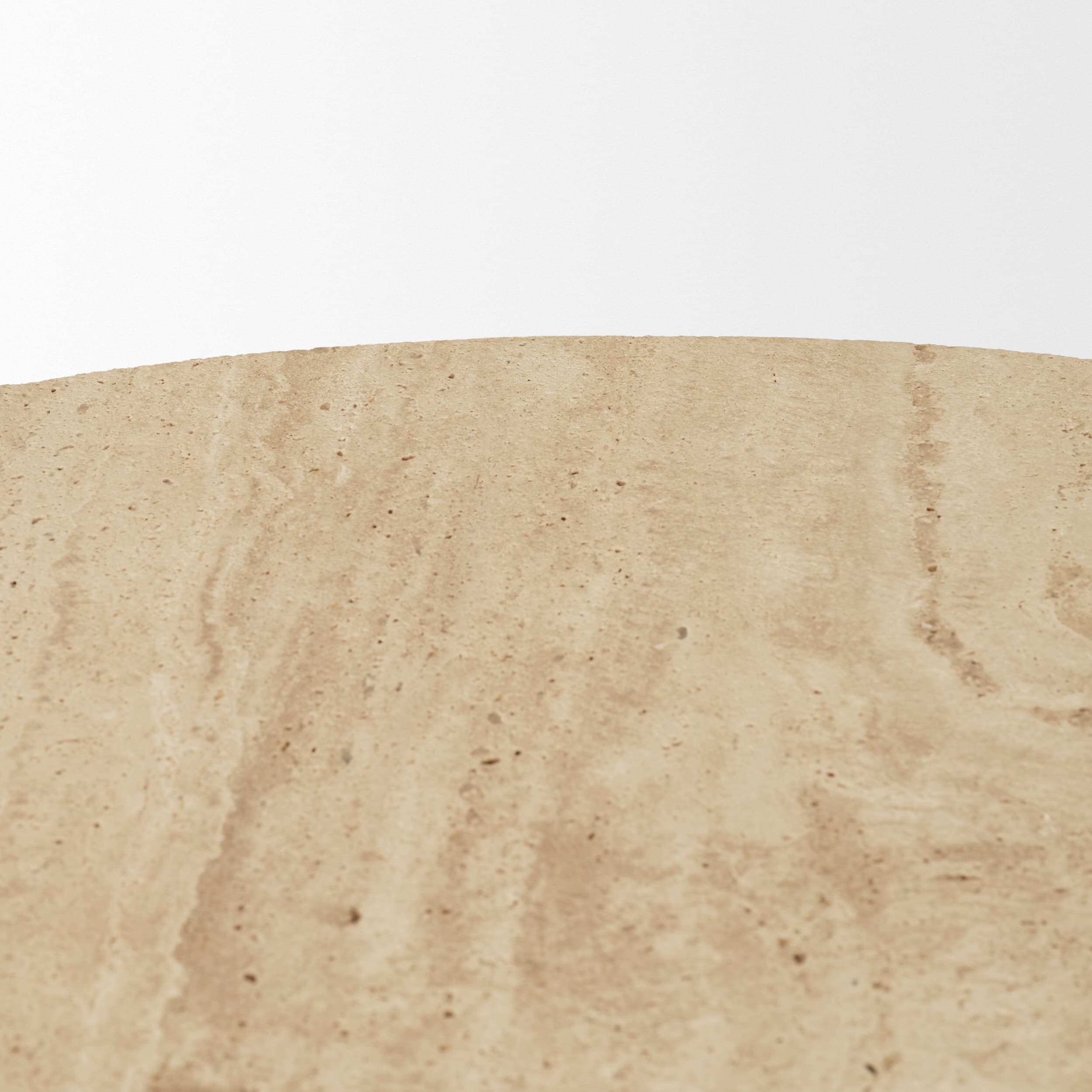 Allyson 36" Light Wood Base w/ Travertine Top Coffee Table — product photograph