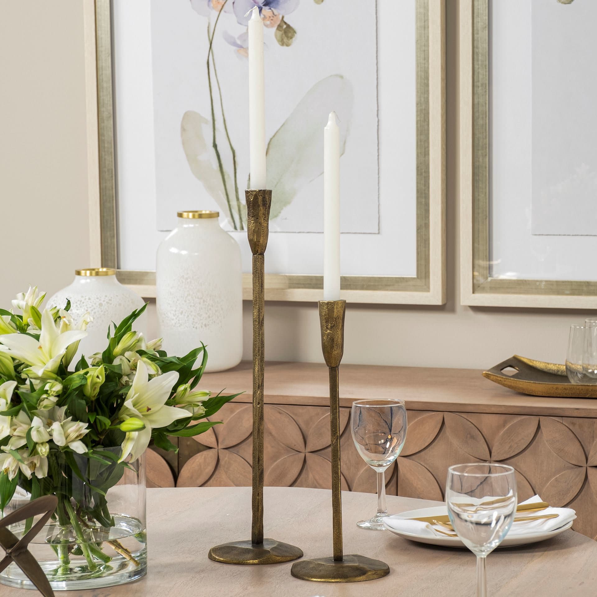 Levit (Large) Gold Table Candle Holder — product photograph