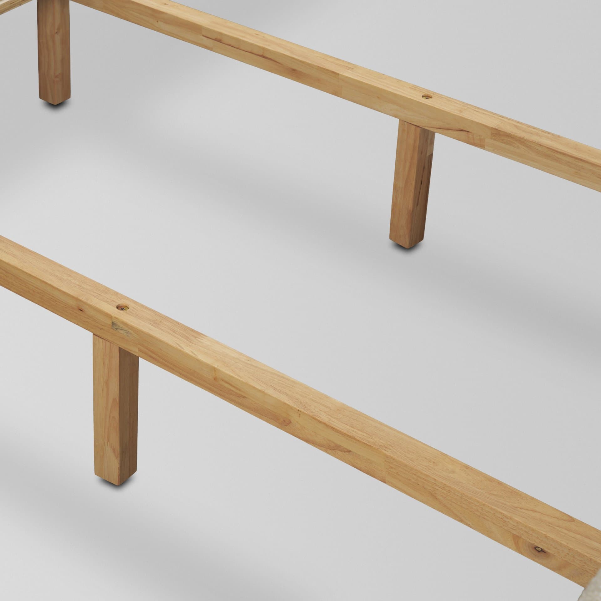 Solene King Upholstered Bedframe w/ Footbed | Curved Headboard | Oatmeal Fabric — product photograph