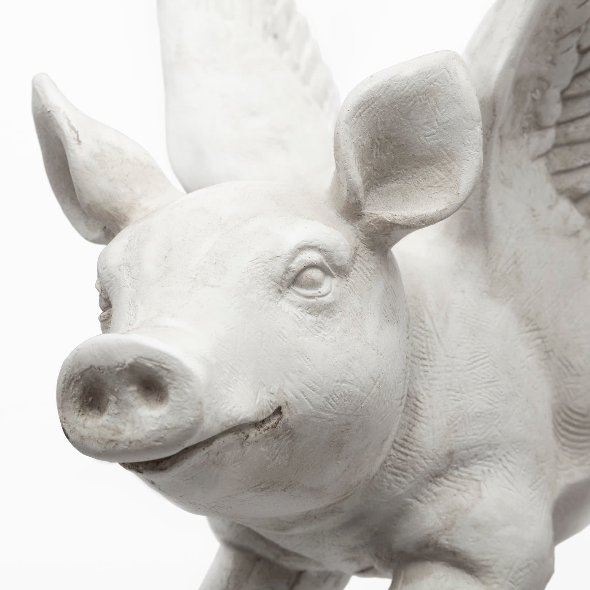Hogbadi Set of 2 White Flying Pigs — product photograph