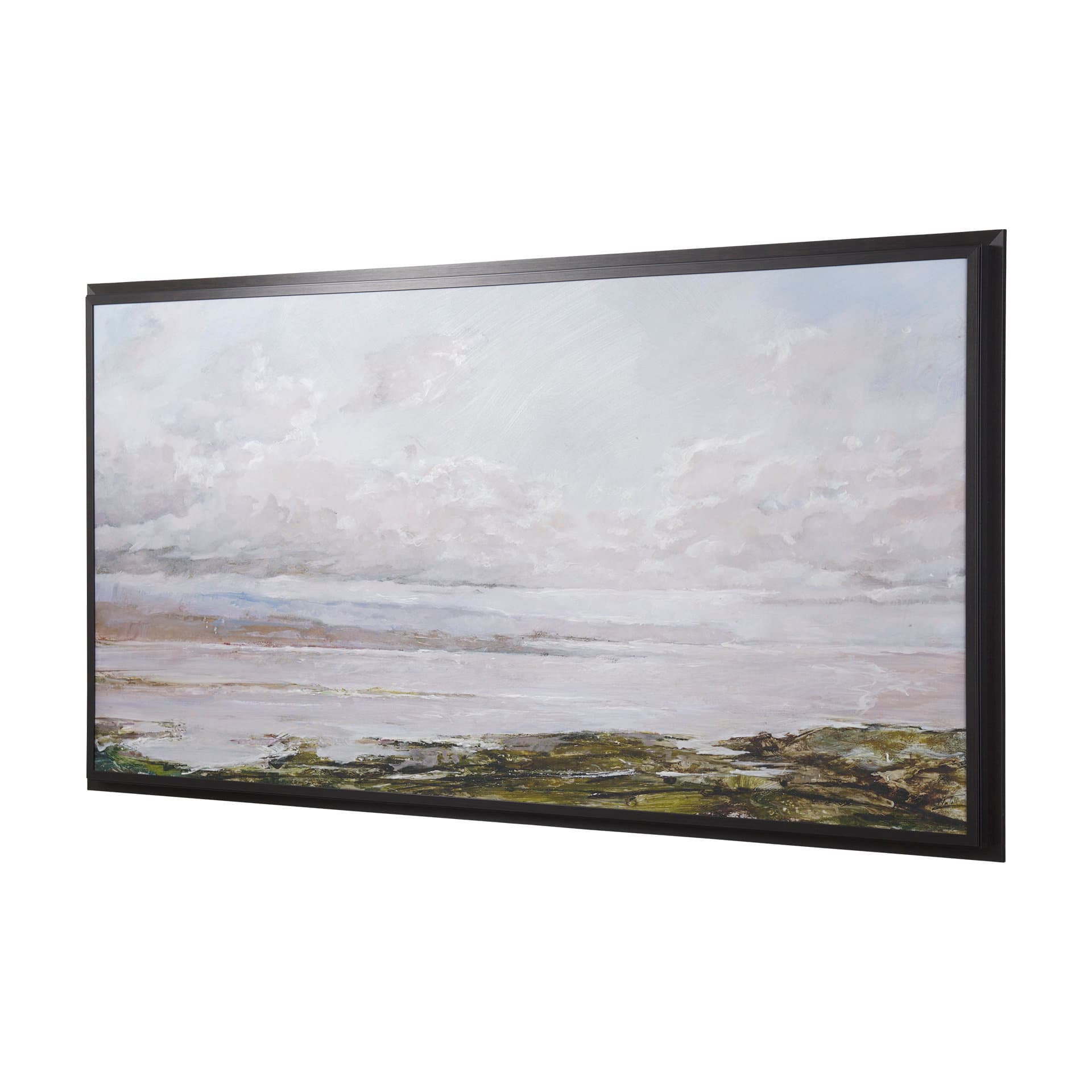 Sea View by Mercana Studio a Hand Embellished Textured Framed Canvas — product photograph