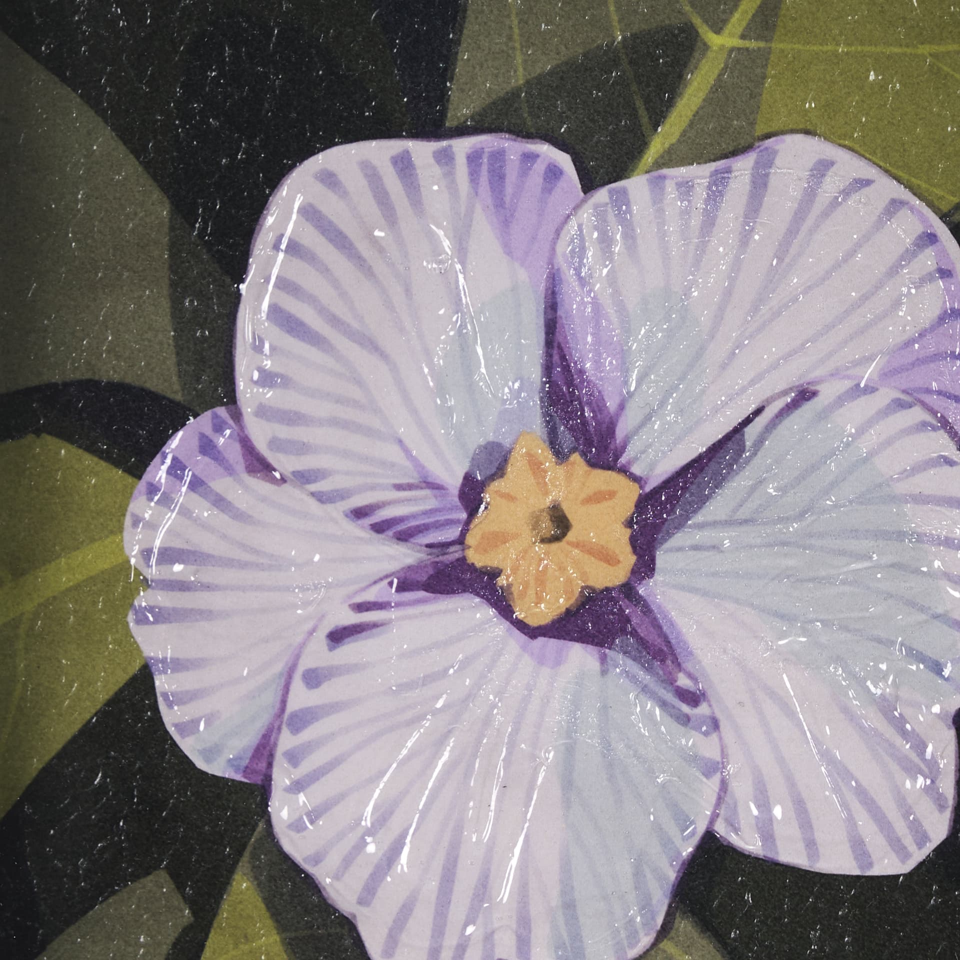 Flower Portrait VII by Mercana Studio Hand Embellished Textured Framed Art Print Matted under Glass — product photograph