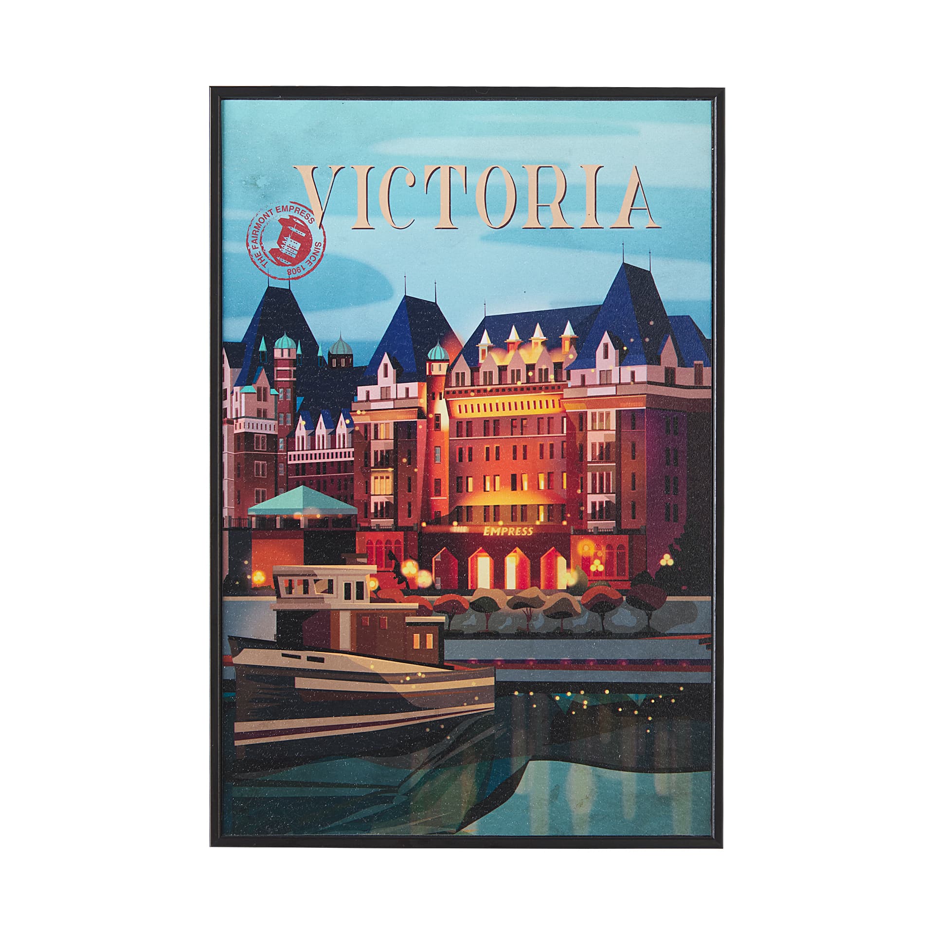 Victoria Go Canada (SM) by Mercana Studio a Hand Embellished Decograph Framed Art Print — product photograph