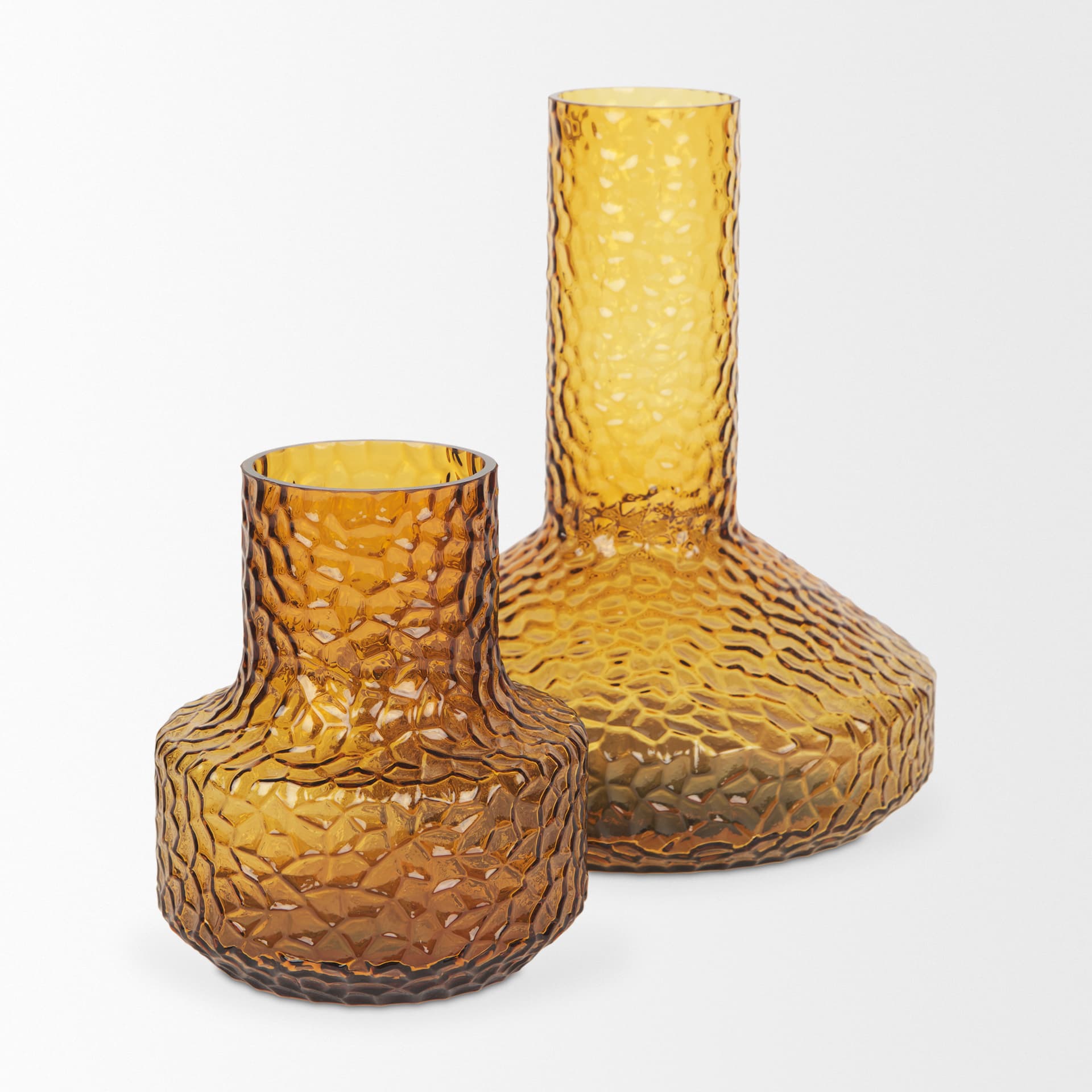 Jolene 11.8" Amber Waterglass Glass Vase — product photograph