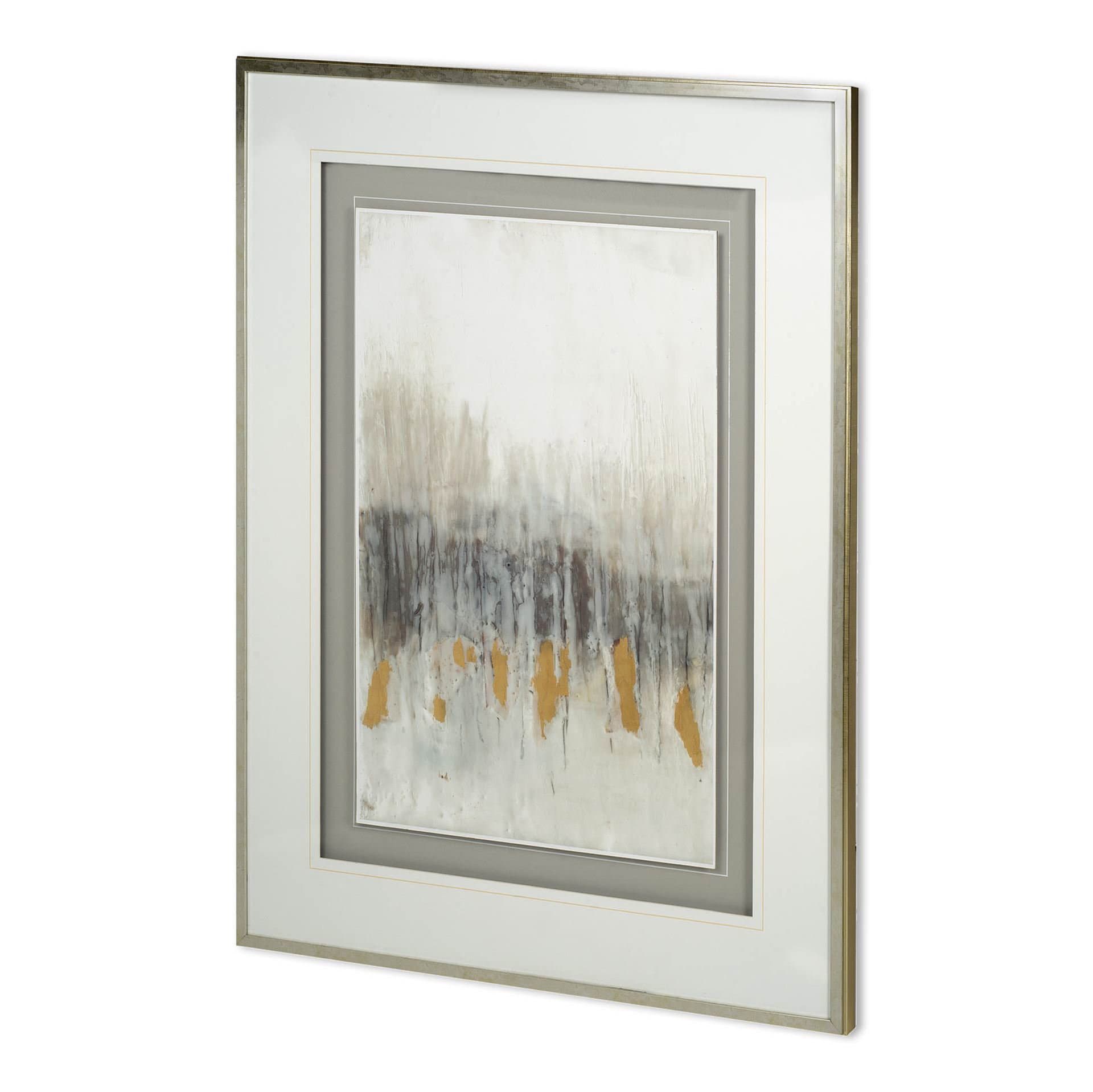 Custom Neutral Wave I by Jennifer Goldberger a Hand Embellished Textured Framed Art Print — product photograph