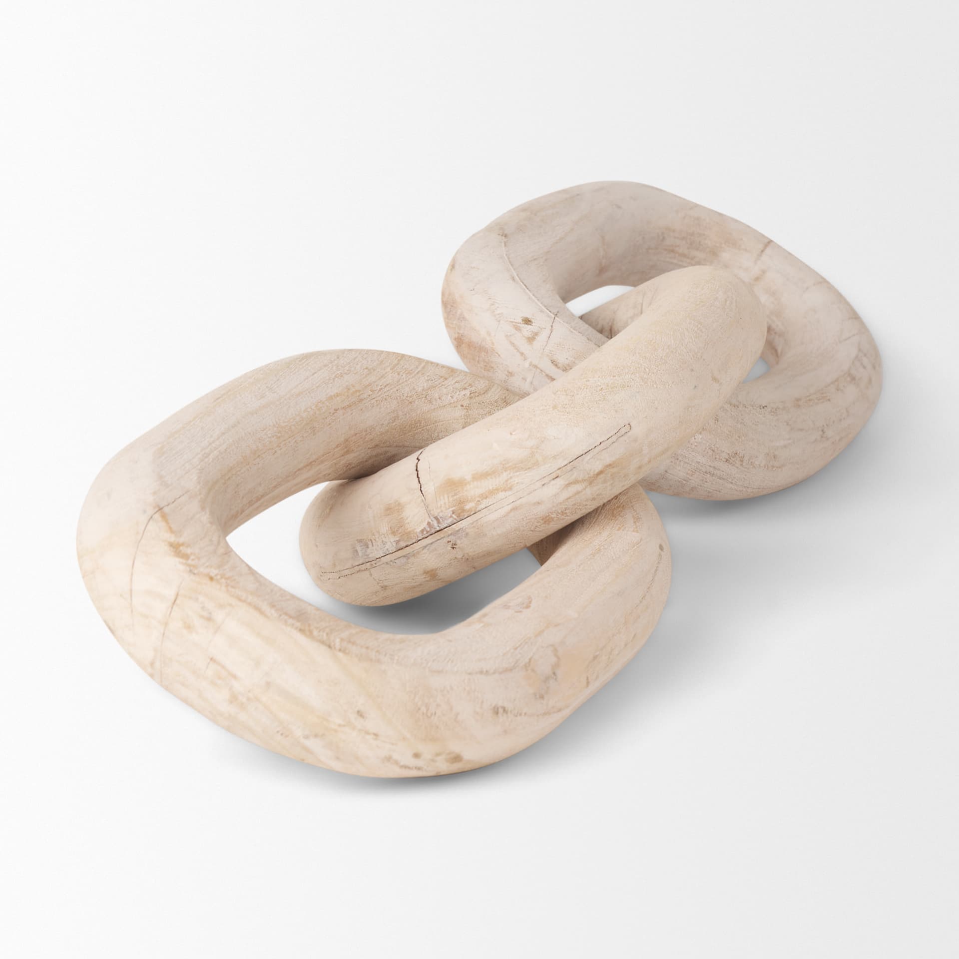 Tayla Large Blonde Wood Chain Link — product photograph