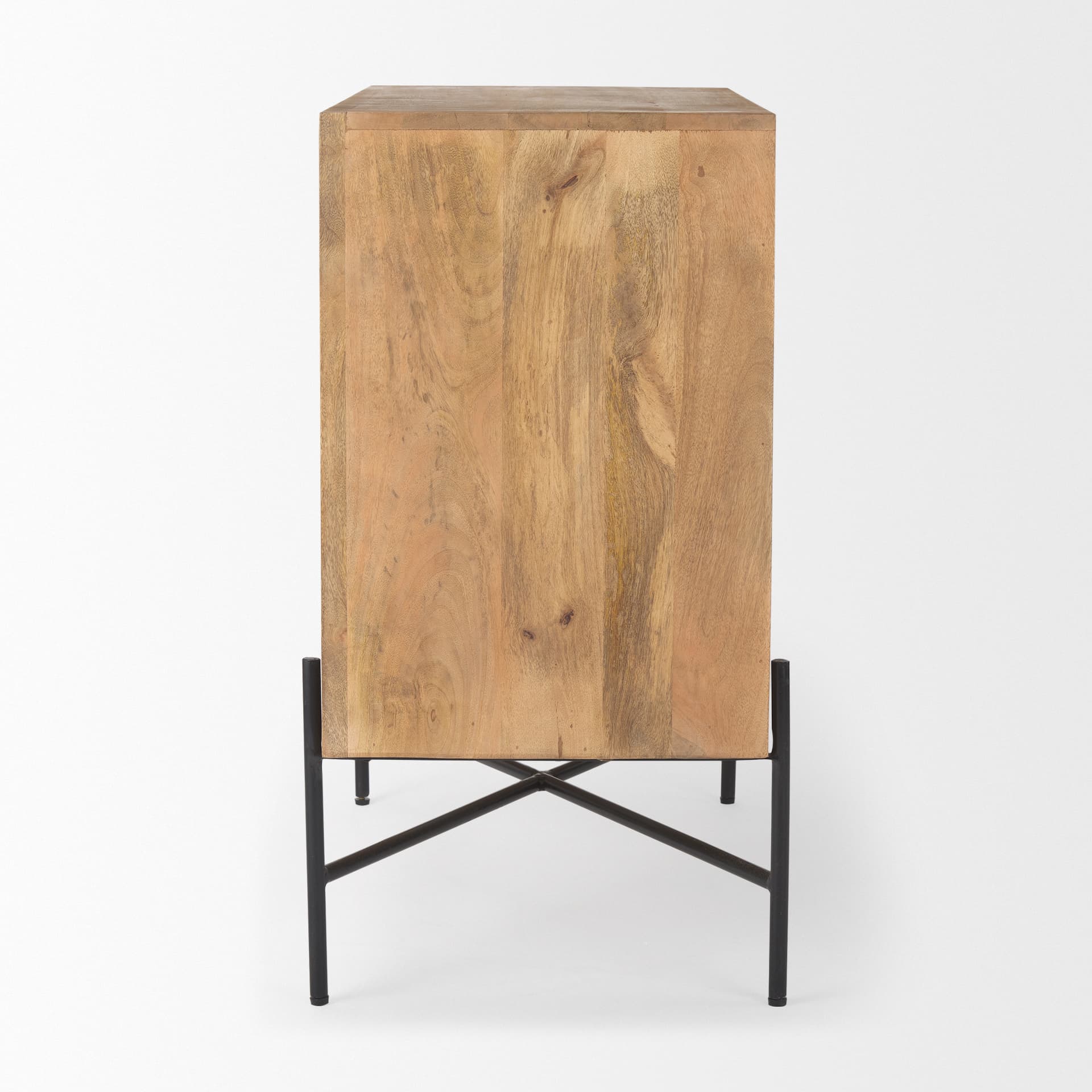 Cairo 36.0L x 19.5W x 36.0H 2 Door Wood and Metal Cabinet — product photograph