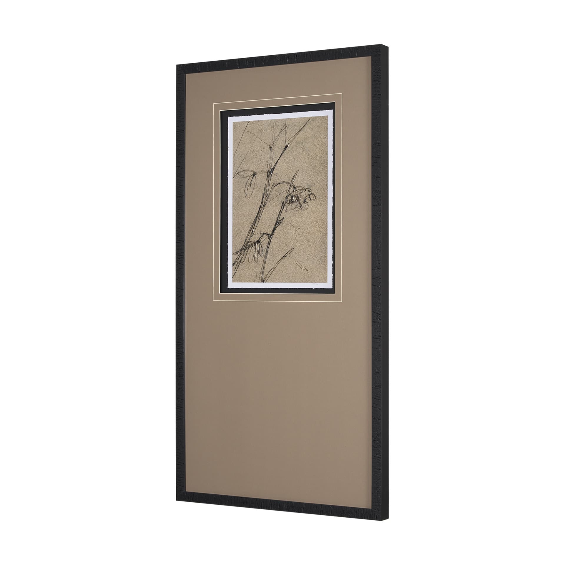 Black Chokecherry 1 by Mercana Studio a Hand Embellished Framed Art Print Matted under Glass — product photograph