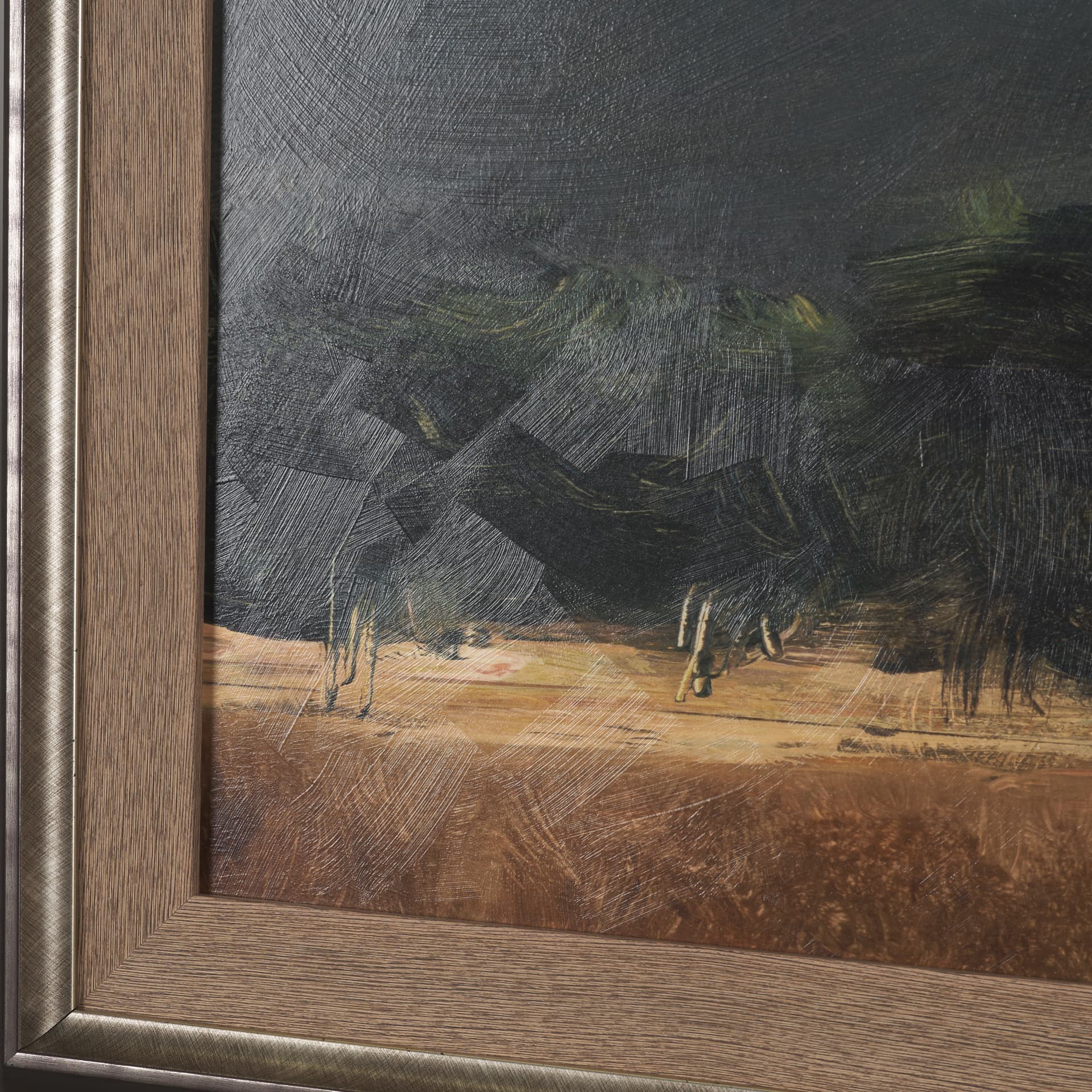 Rainy Landscape by Mercana Studio a Hand Embelished Textured Framed Art Print — product photograph