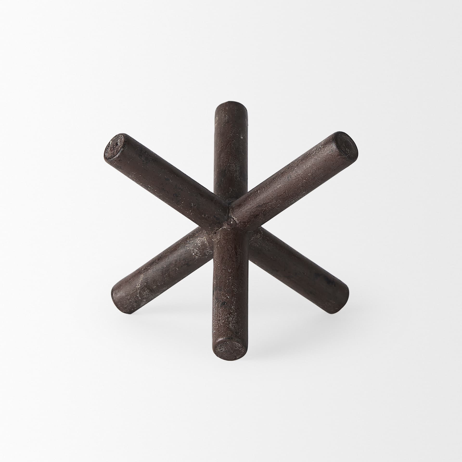Astericks III (Small) 6L x 6W Brown Metal Decor Object — product photograph