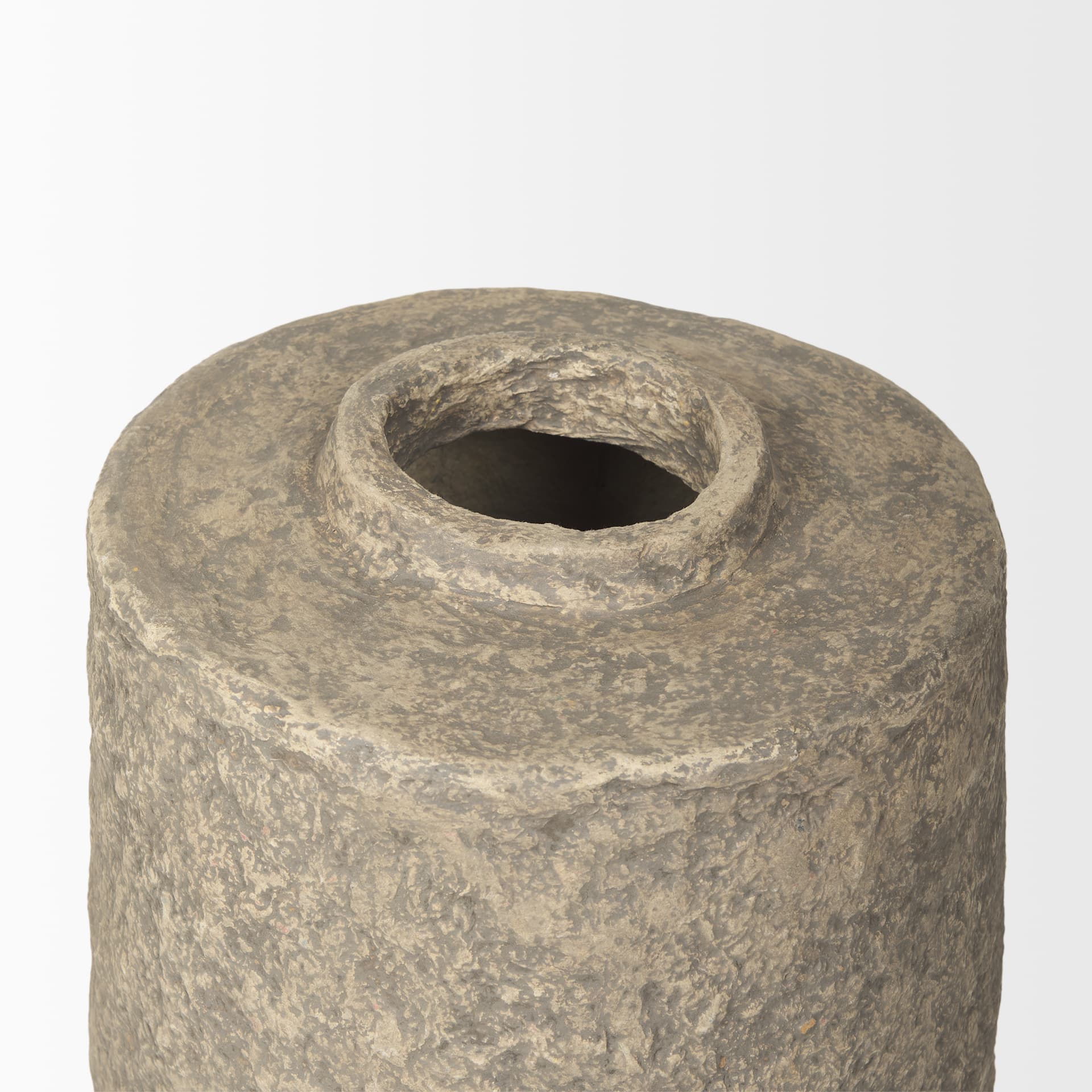 Rama Small Gray Paper Mache Floor Vase — product photograph