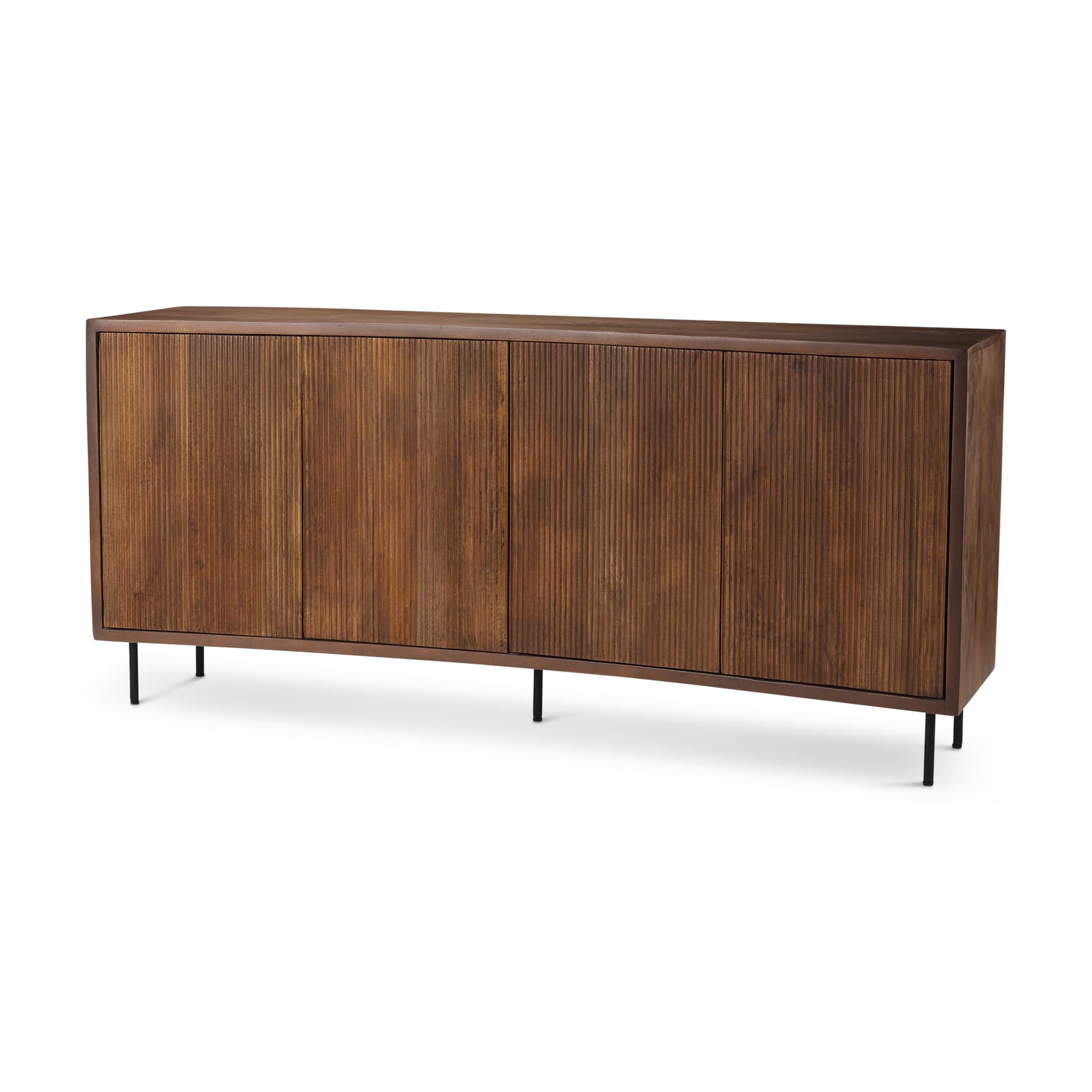 Lance 70.0L x 15.0W x 32.0H Medium Brown Solid Wood Sideboard — product photograph