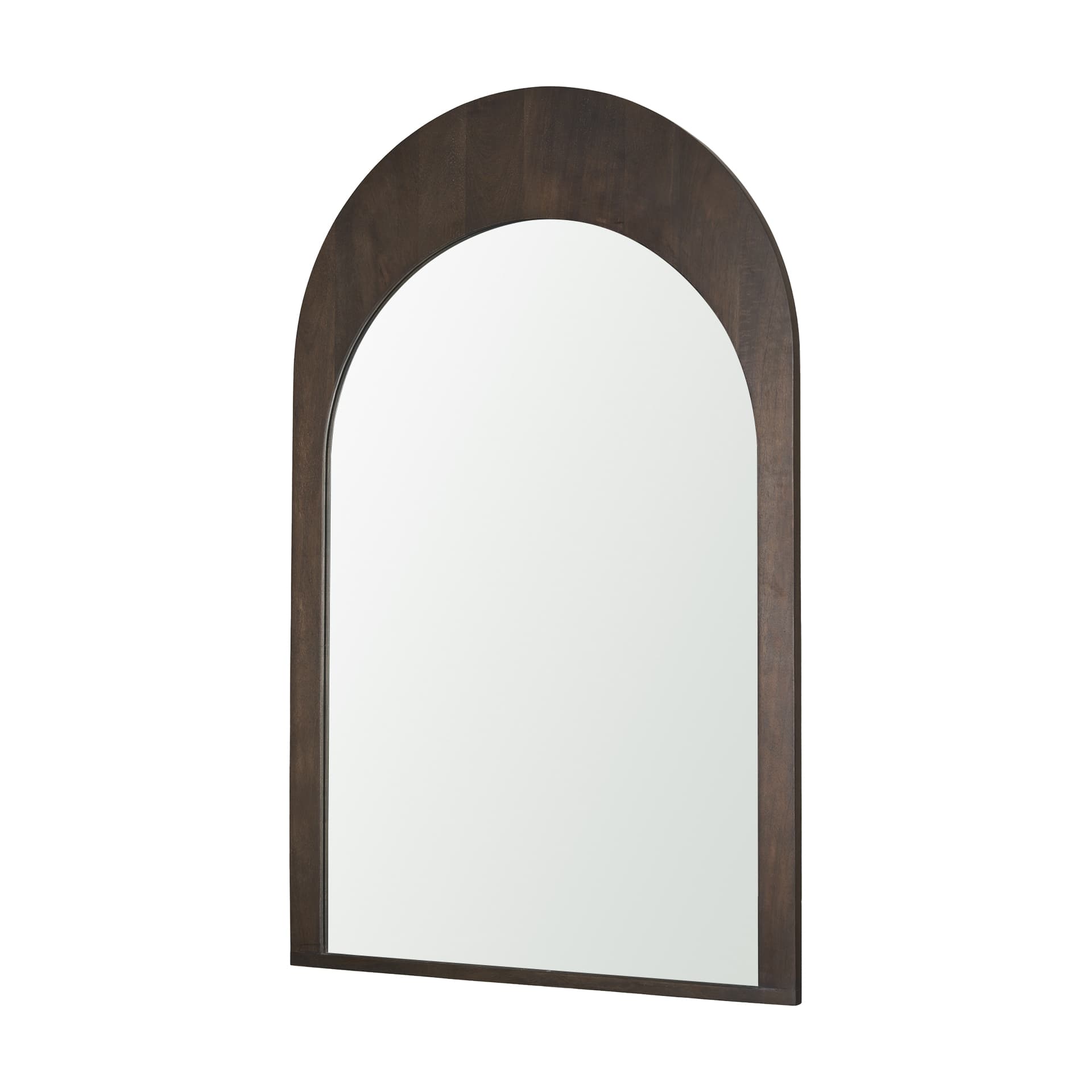 Celeste Dark Brown Medium Arched Mirror — product photograph