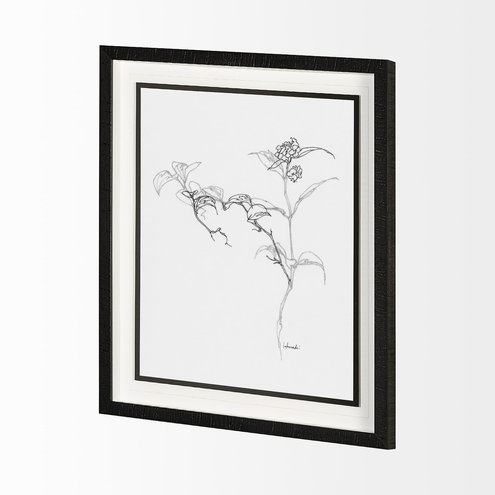 Arrangement VI by Hiraki a Framed Art Print Matted under Glass — product photograph