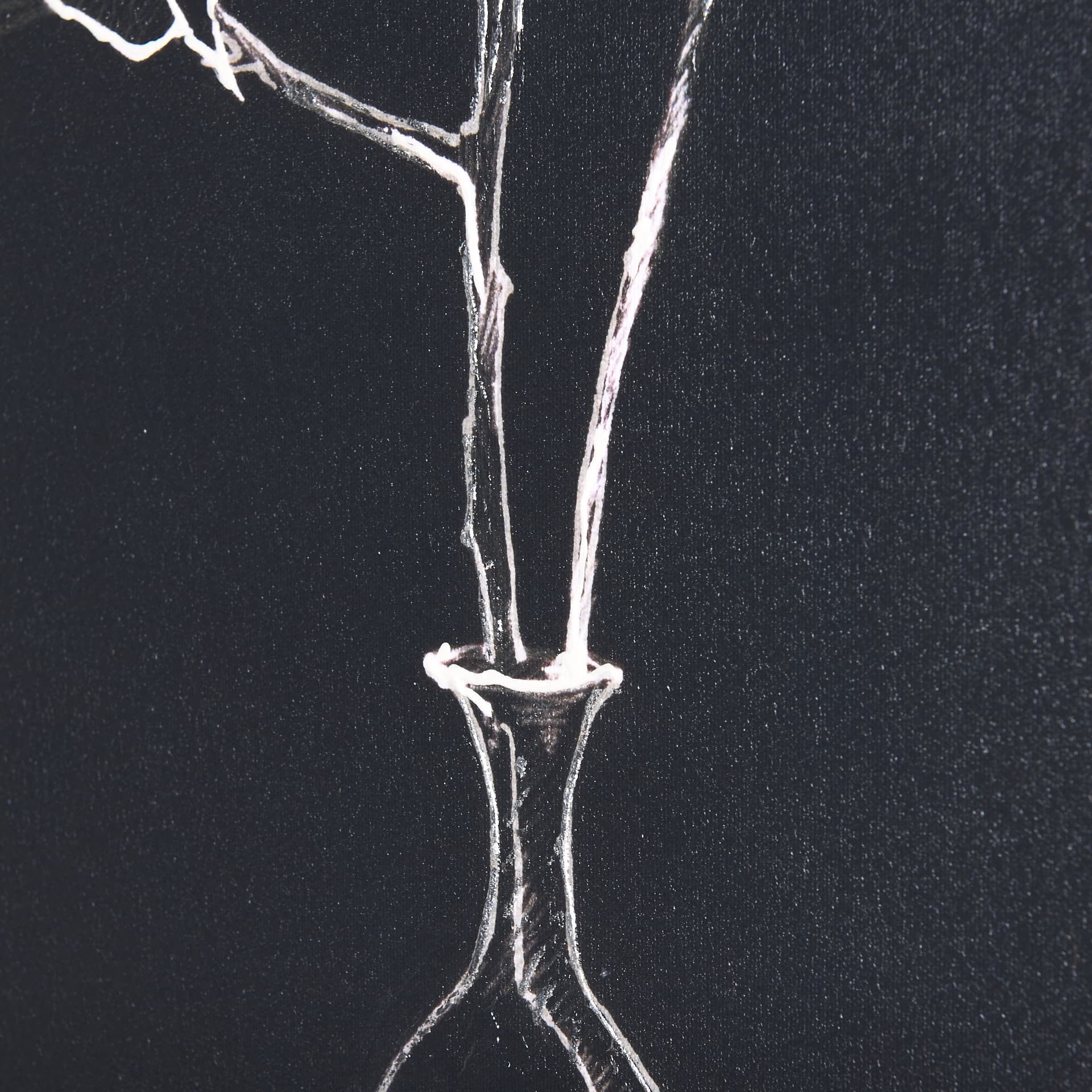 Ikebana Dark II by Mercana Studio a Hand Embellished Textured Canvas — product photograph