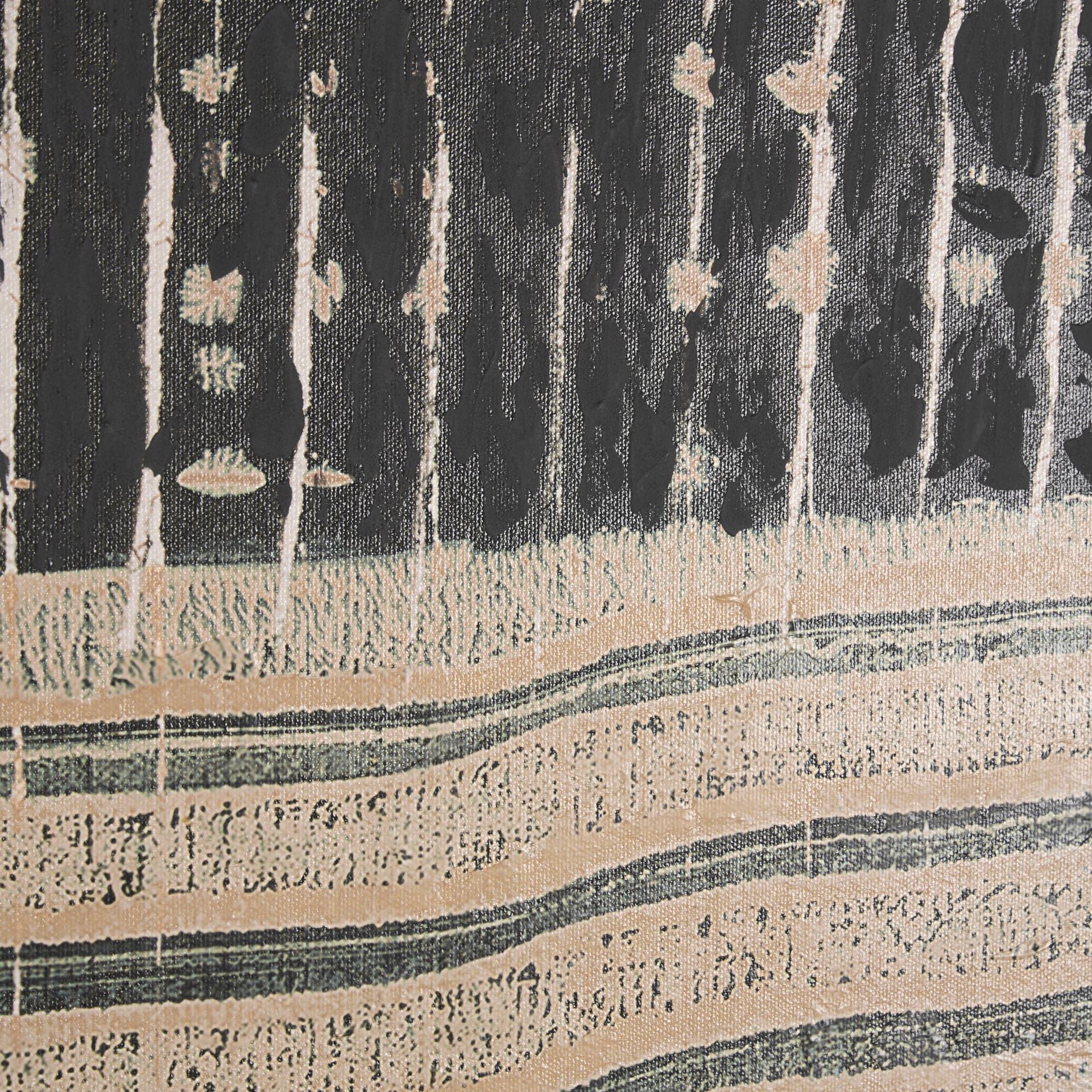 Vertical Horizons by Mercana Studio a Hand Embellished Textured Framed Art Print — product photograph