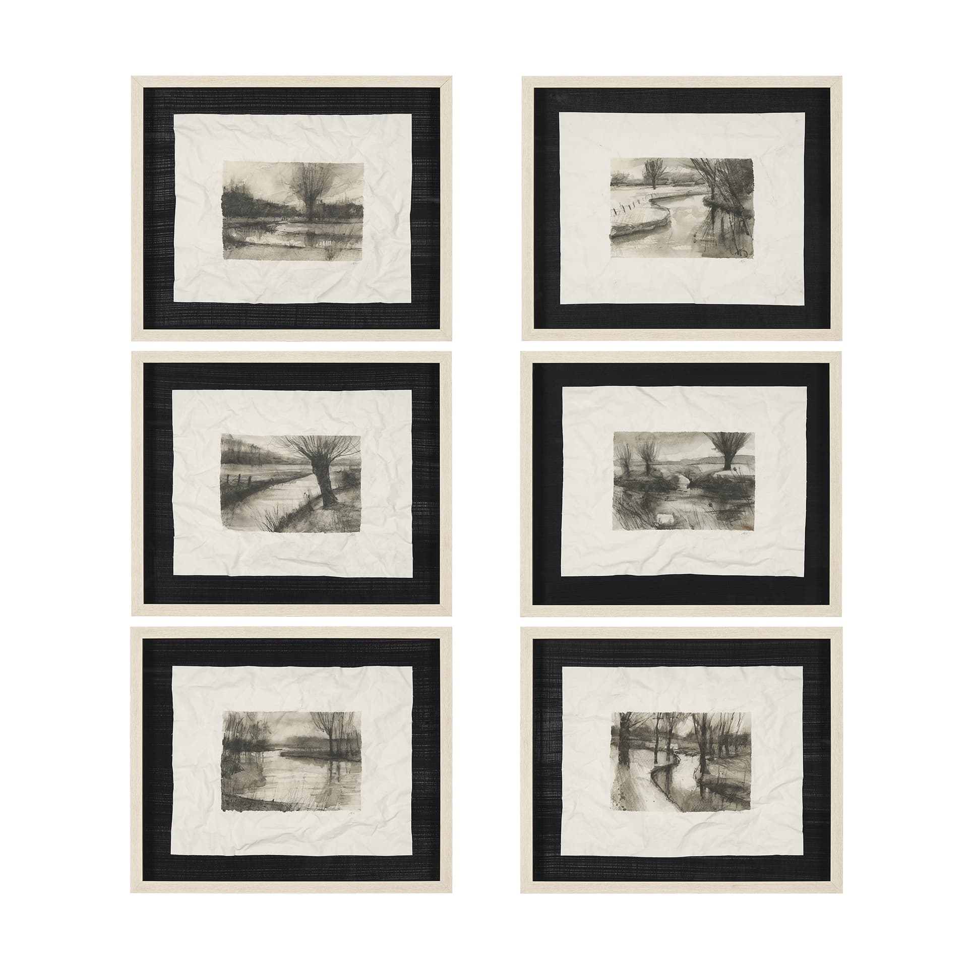 Before the Rain I by Mercana Studio a Hand Embelished Textured Framed Art Print Matted under Glass — product photograph