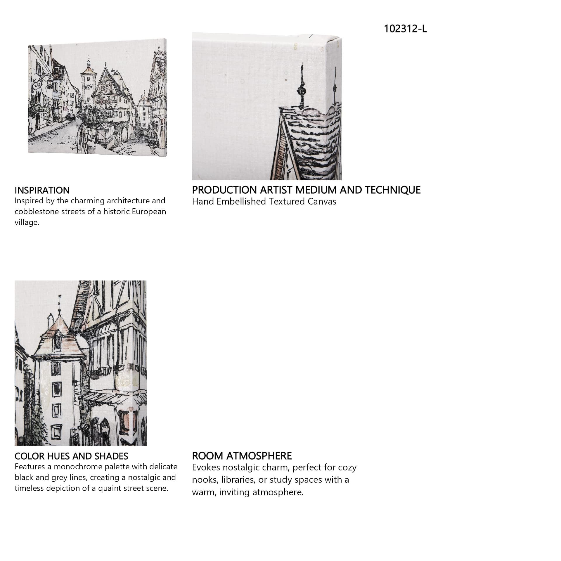 Travel memories I by Mercana Studio a Hand Embellished Textured Canvas — in a styled room
