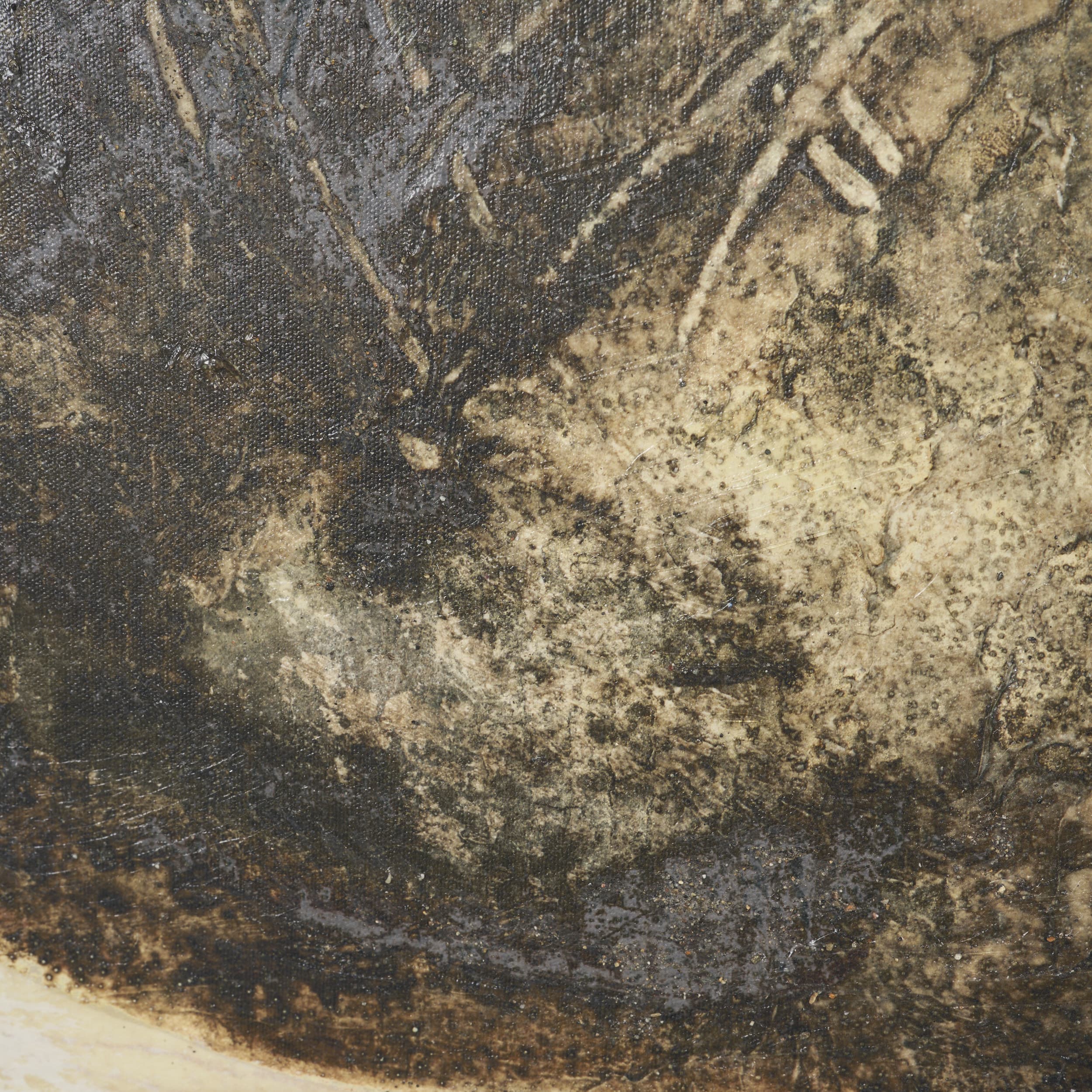Held in Earth II by Mercana Studio Hand-Embellished Textured Framed Canvas Artwork — product photograph