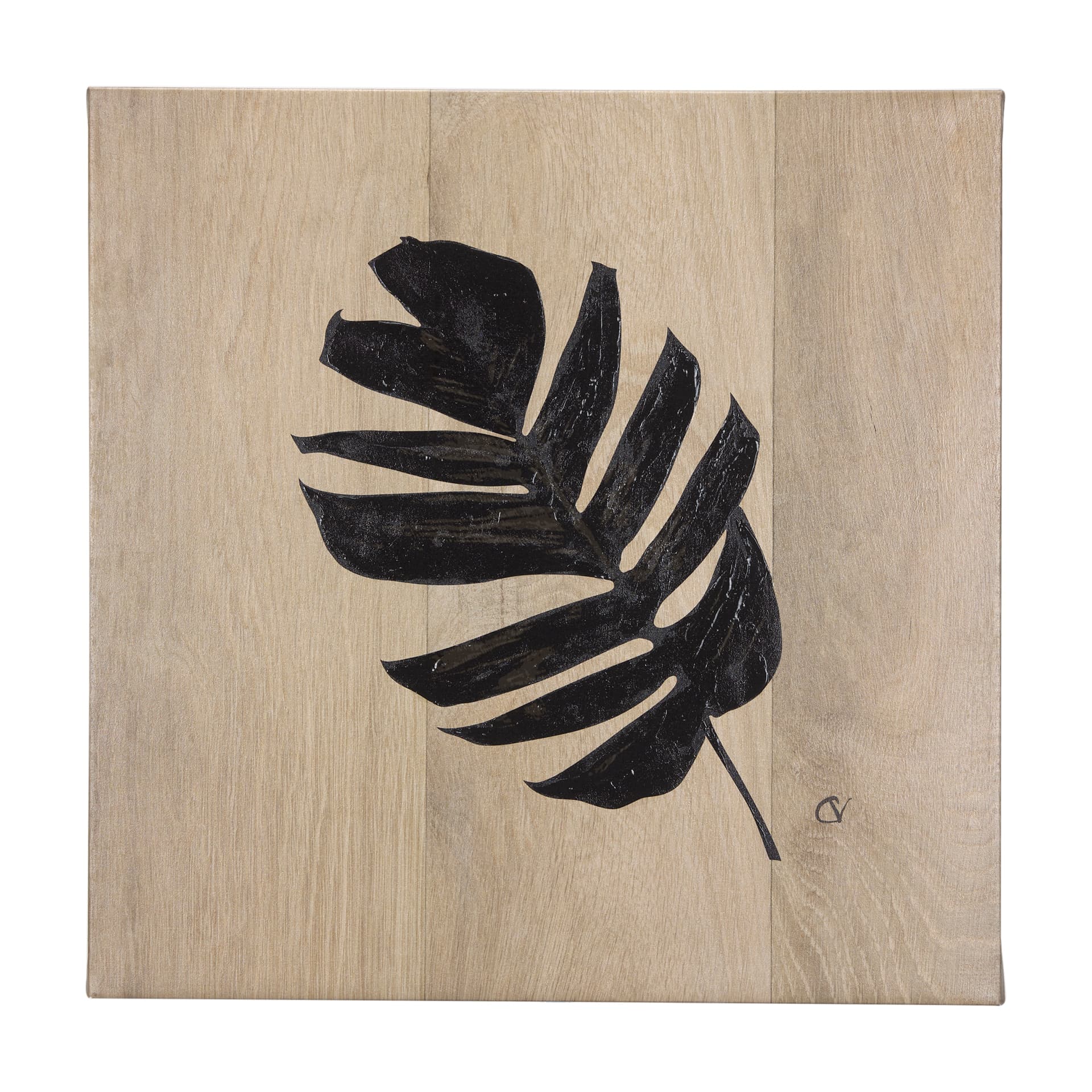 Tropical Leaf IV by Mercana Studio a Hand Embellished Textured Canvas — product photograph