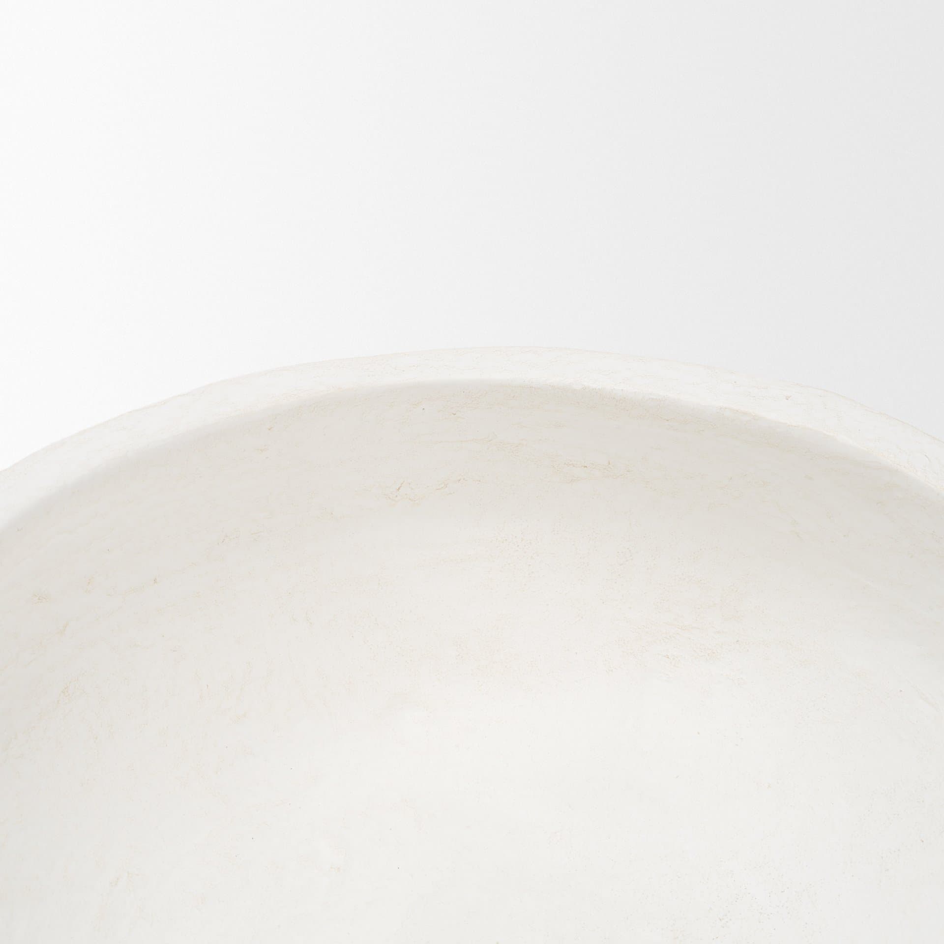 Punto Small White Paper Mache Dotted Centerpiece Bowl — product photograph