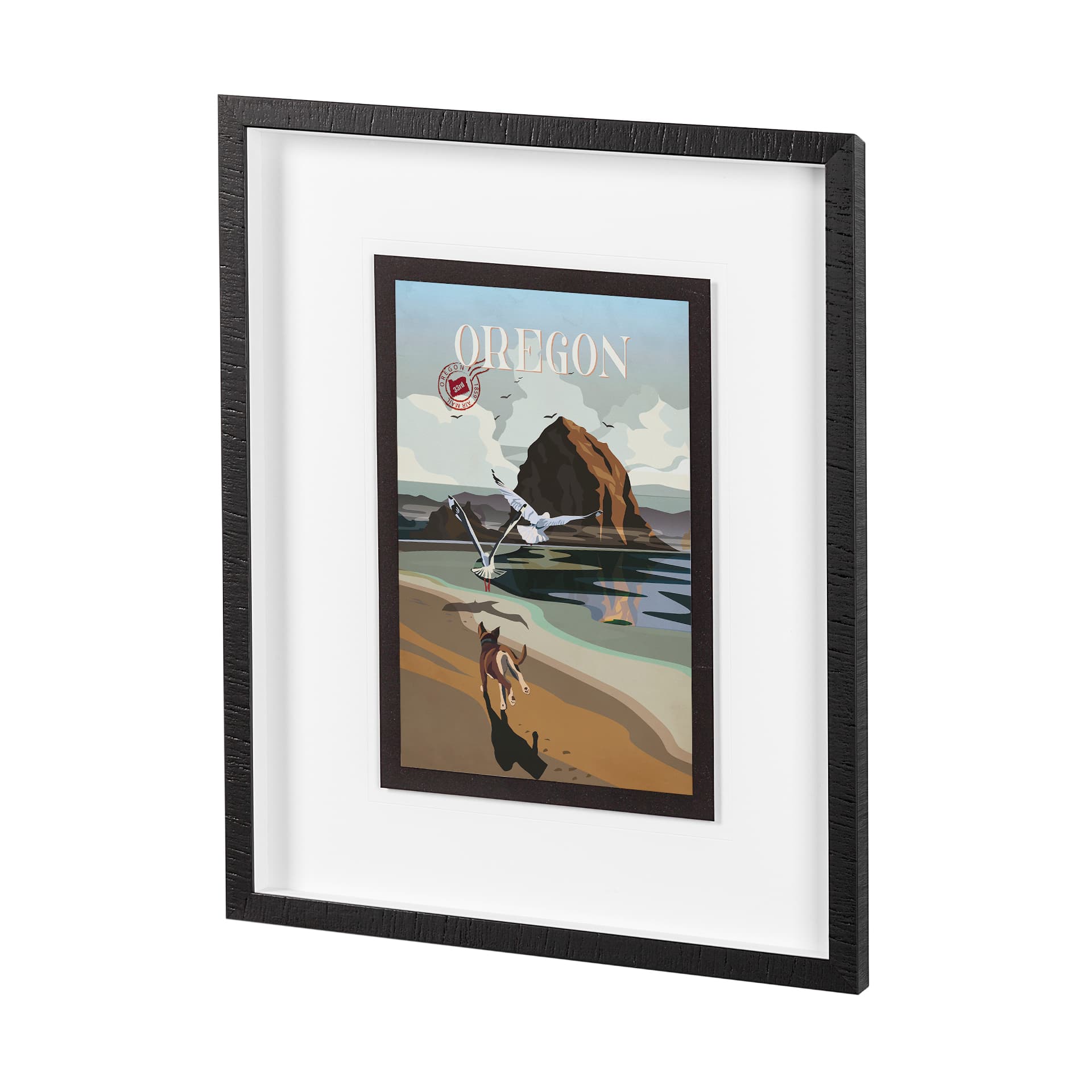 Oregon Go USA (M) by Mercana Studio a Framed Art Print Matted under Glass — product photograph