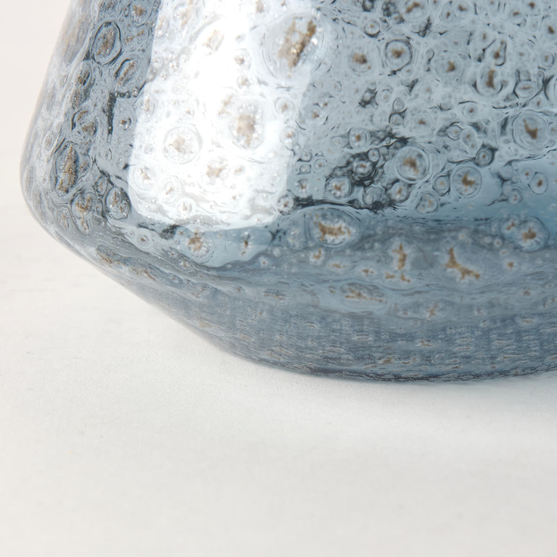 Robyn Short Blue Glass Vase — product photograph